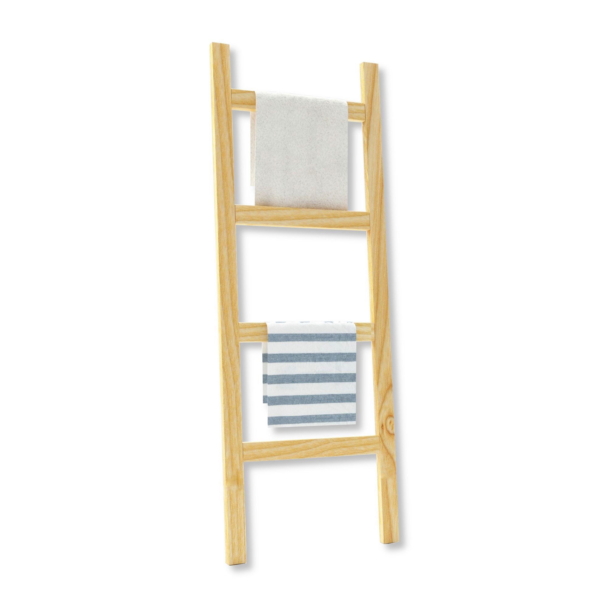 en.casa Handtuchleiter, »Luumäki« mit 4 Sprossen Kiefernholz 120 x 47 cm Na günstig online kaufen