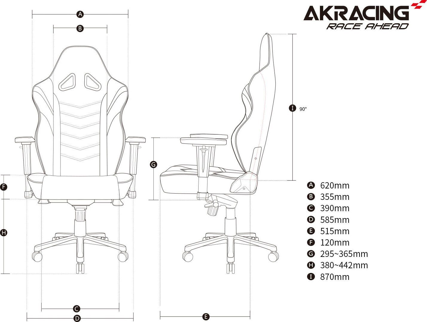 Max" große ergonomisch, rot Personen Master "AKRACING Gaming-Stuhl und schwere für Bürostuhl AKRacing Kunstleder, hochwertiges höhenverstellbar