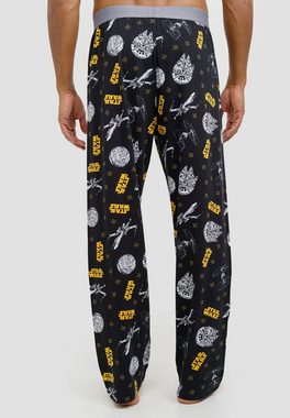 Recovered Loungepants Loungepants - Starwars Retro ships all over print - black