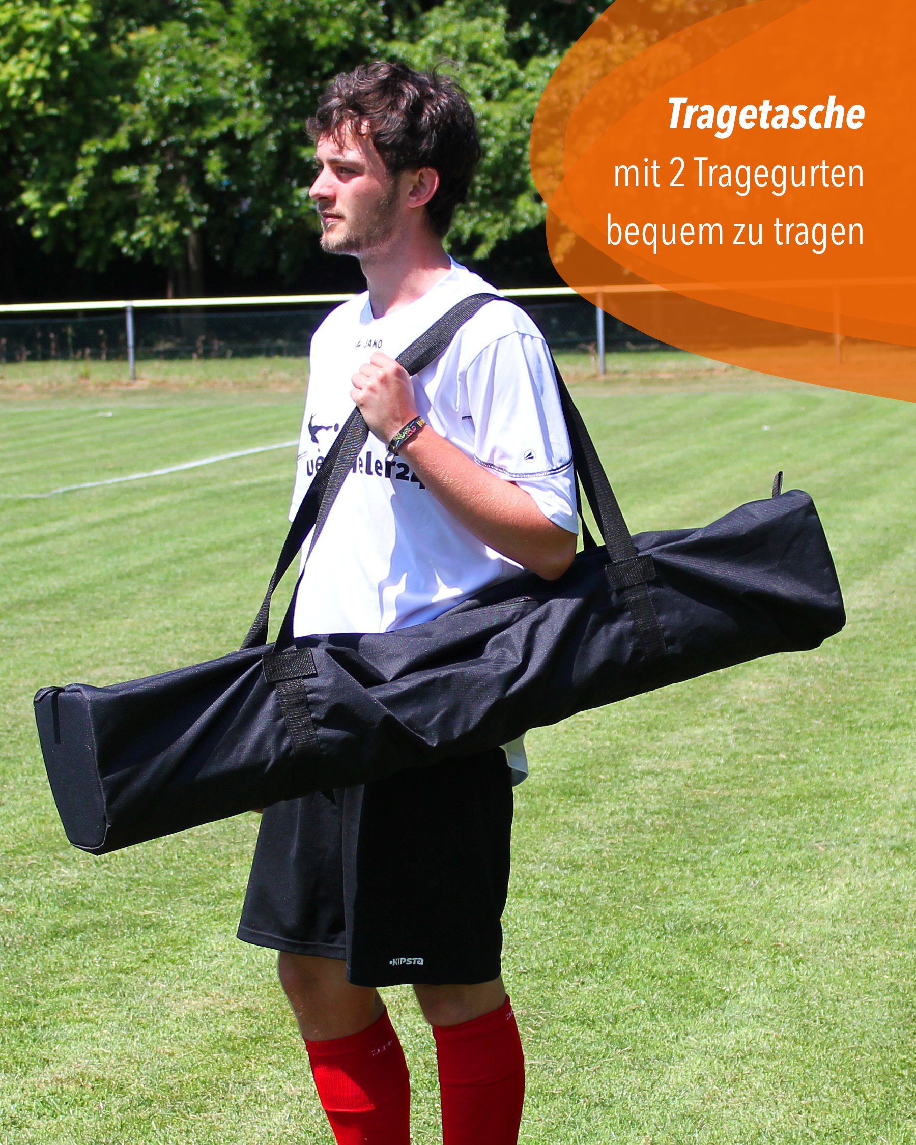 SPORTIKEL24 Sporttasche Tasche für Kombi Kegelhürde 50 und Stange bis 120 cm