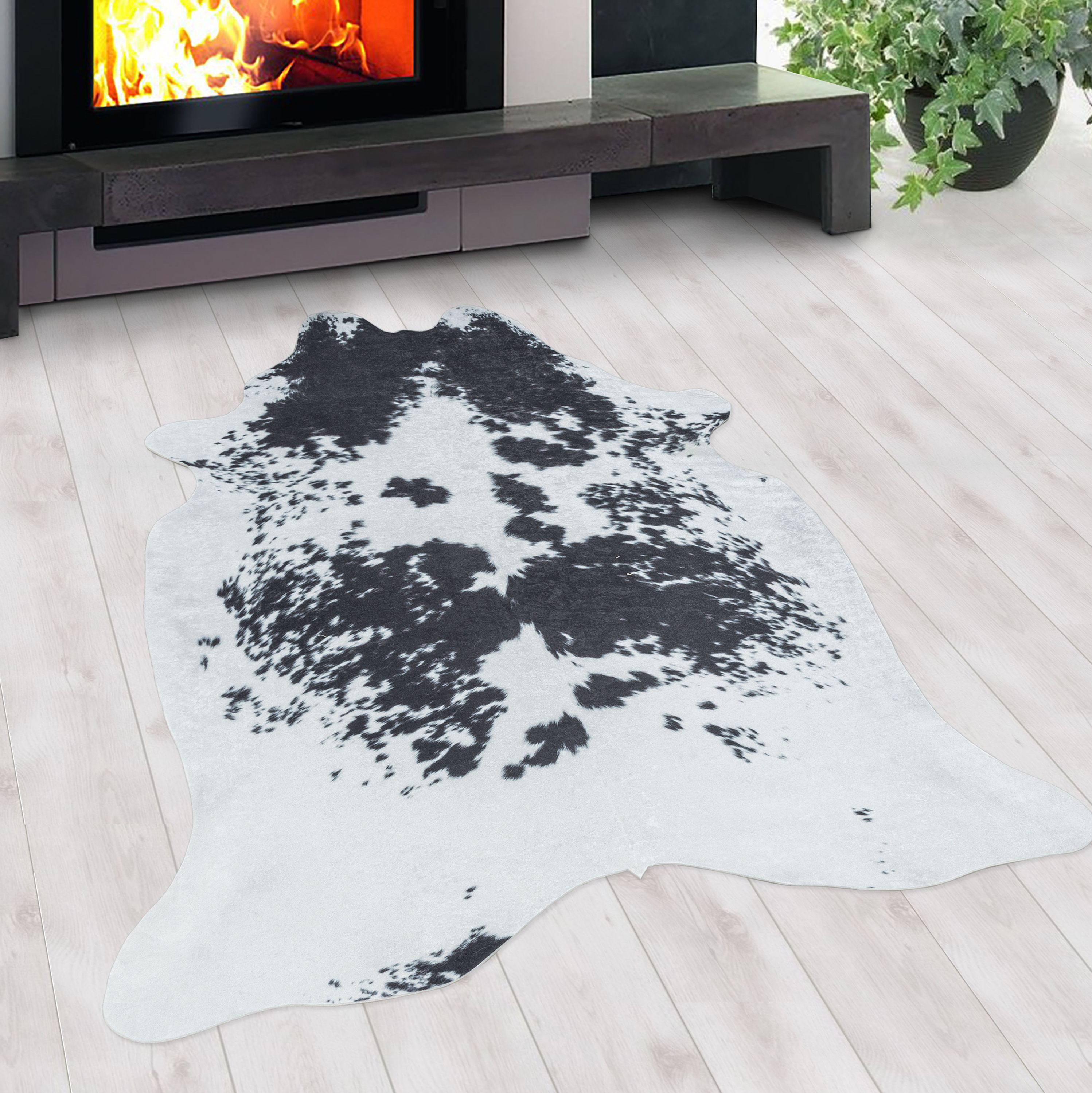 Teppium Teppich Rindsleder Imitat, Rund, Höhe: günstig online kaufen