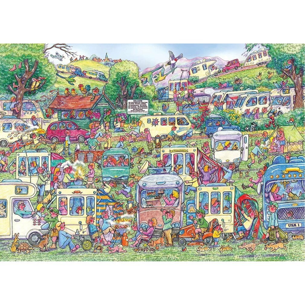 GIBSONS Puzzle Puzzle Chaos der Wohnwagen 1000 Teile, Puzzleteile