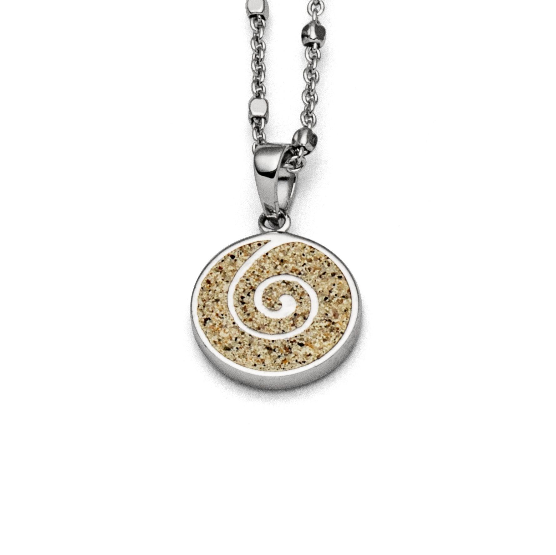Kettenanhänger DUR Schmuck: Anhänger "Sandspirale 2.0" mit Strandsand P3766