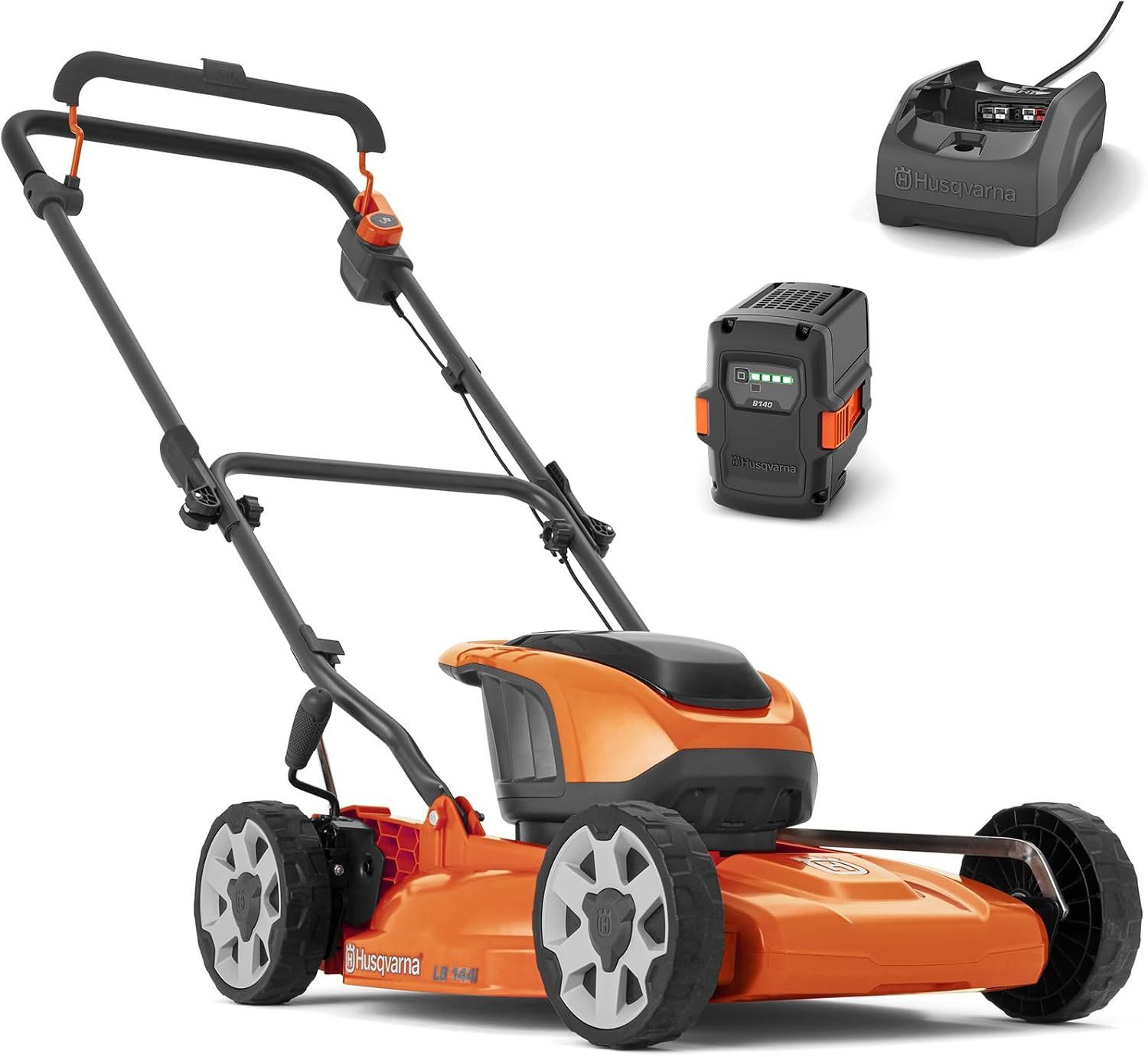 Husqvarna Akkurasenmäher, inkl. Akku & Ladegerät 44cm BioClip, leicht für kleine und mittlere