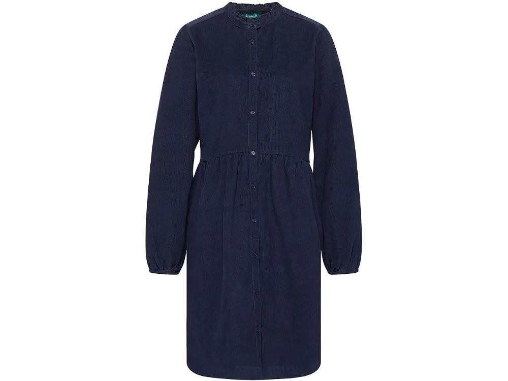 Tranquillo Jerseykleid tranquillo Bio-Damen-Midi-Cord-Kleid mit Rüschen-K