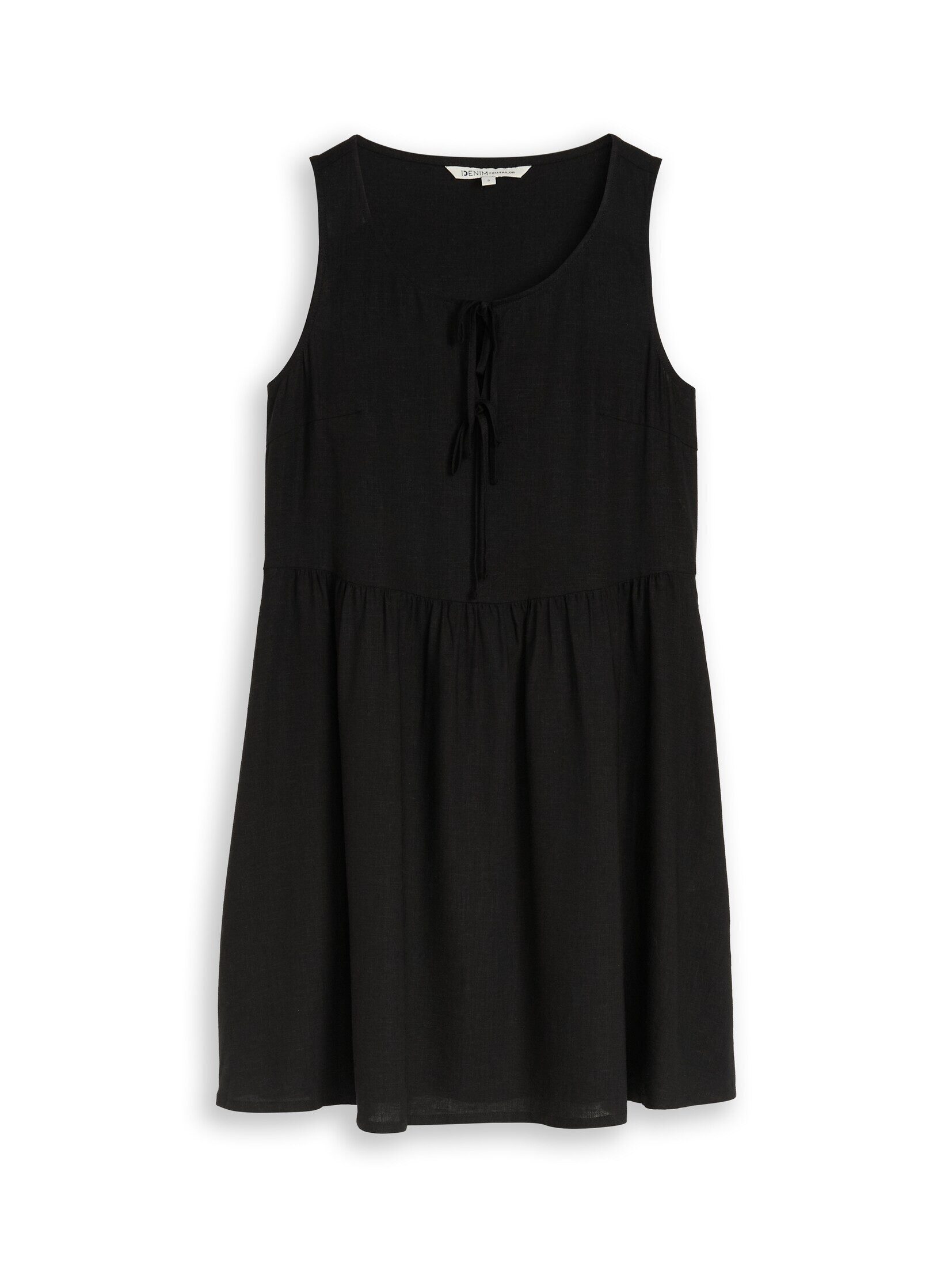 TOM TAILOR Denim Sommerkleid Kleider & Jumpsuits Mini-Kleid mit Leinenanteil
