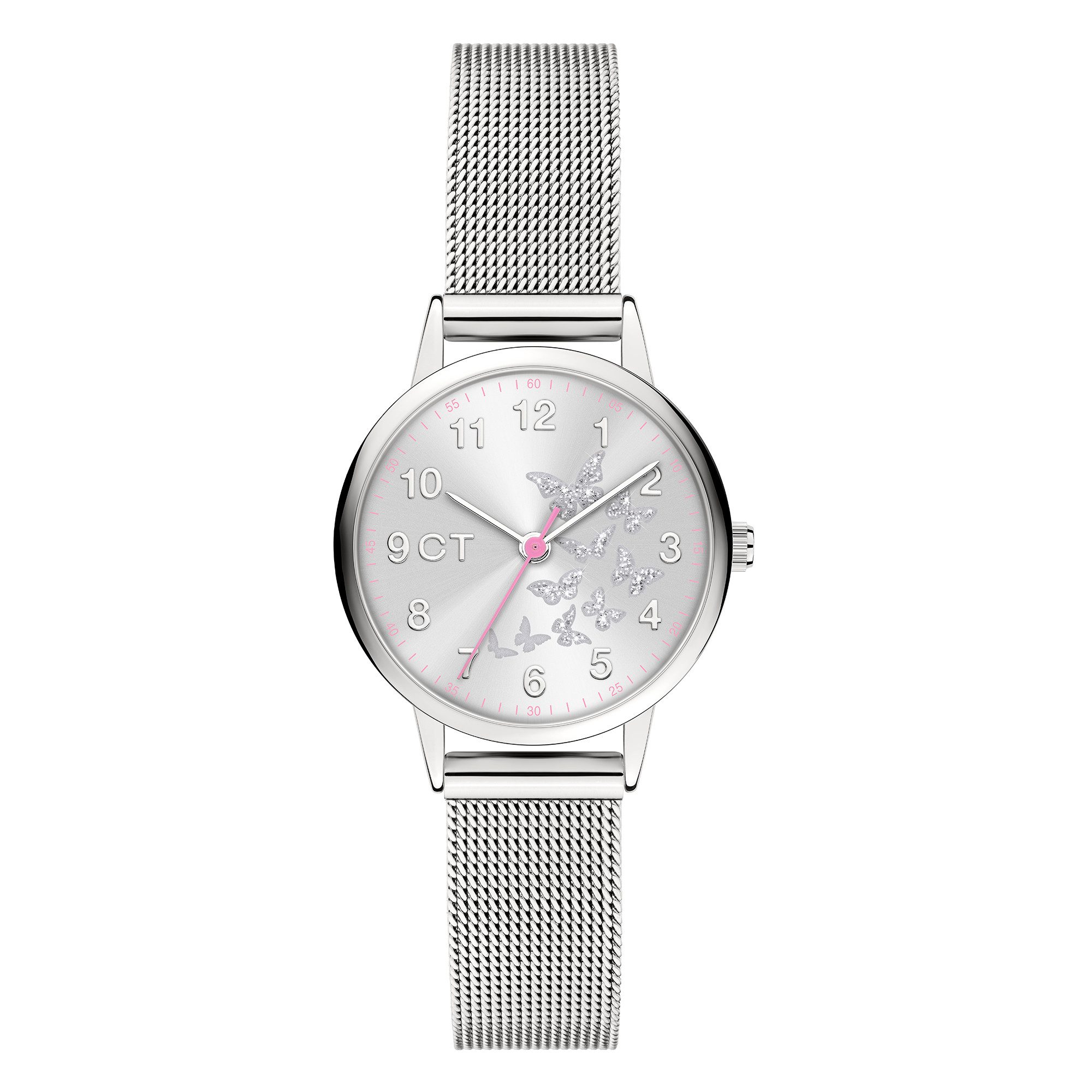 COOL TIME Quarzuhr The Cool Butterfly CT-0014-MQ, Armbanduhr, Edelstahlarmband, Kinderuhr, Mädchen, analog