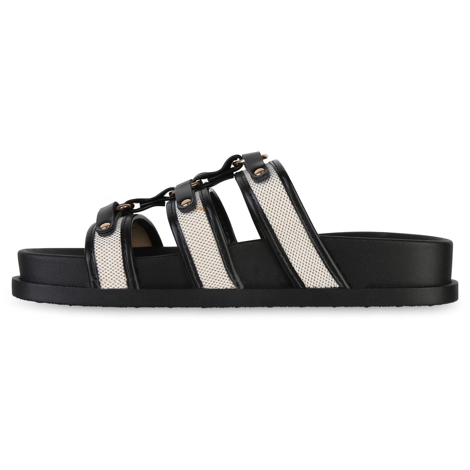 VAN HILL 841593 Pantolette Damen Pantoletten Sandalen Bequeme Basic Freizei günstig online kaufen