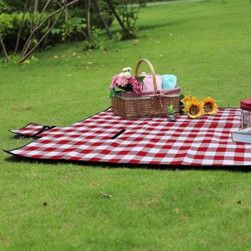 Picknickdecke Picknickdecke 200 x 200cm Wasserdicht für Draußen, Sekey, aus DREI Schichten 200 x 200cm, mit tragbarem Griff