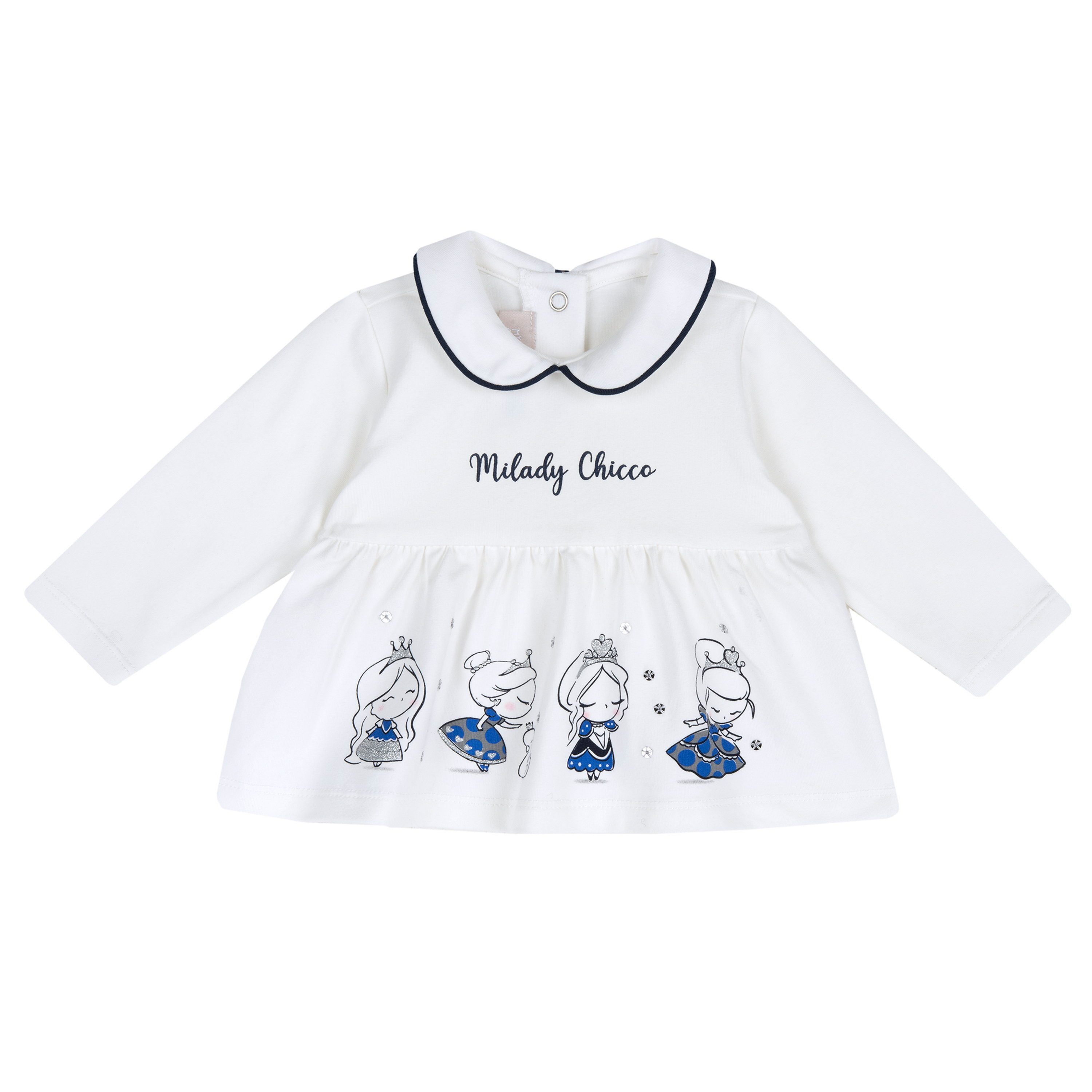 Chicco Langarmshirt Langarmshirt (1-tlg) Baby Langarmshirt – Elegantes Design mit süßen Prinzessinnen-Motiven