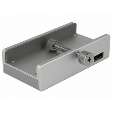 Delock Externer USB 3.0 4 Port Hub mit Feststellschraube USB-Kabel