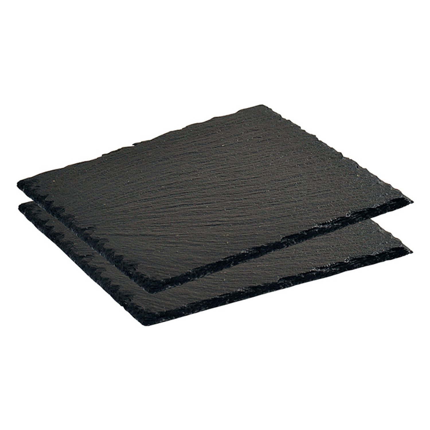 KESPER® Servierplatte Schieferplatte Schiefer Servier-Platte Buffetplatte, (2-tlg)