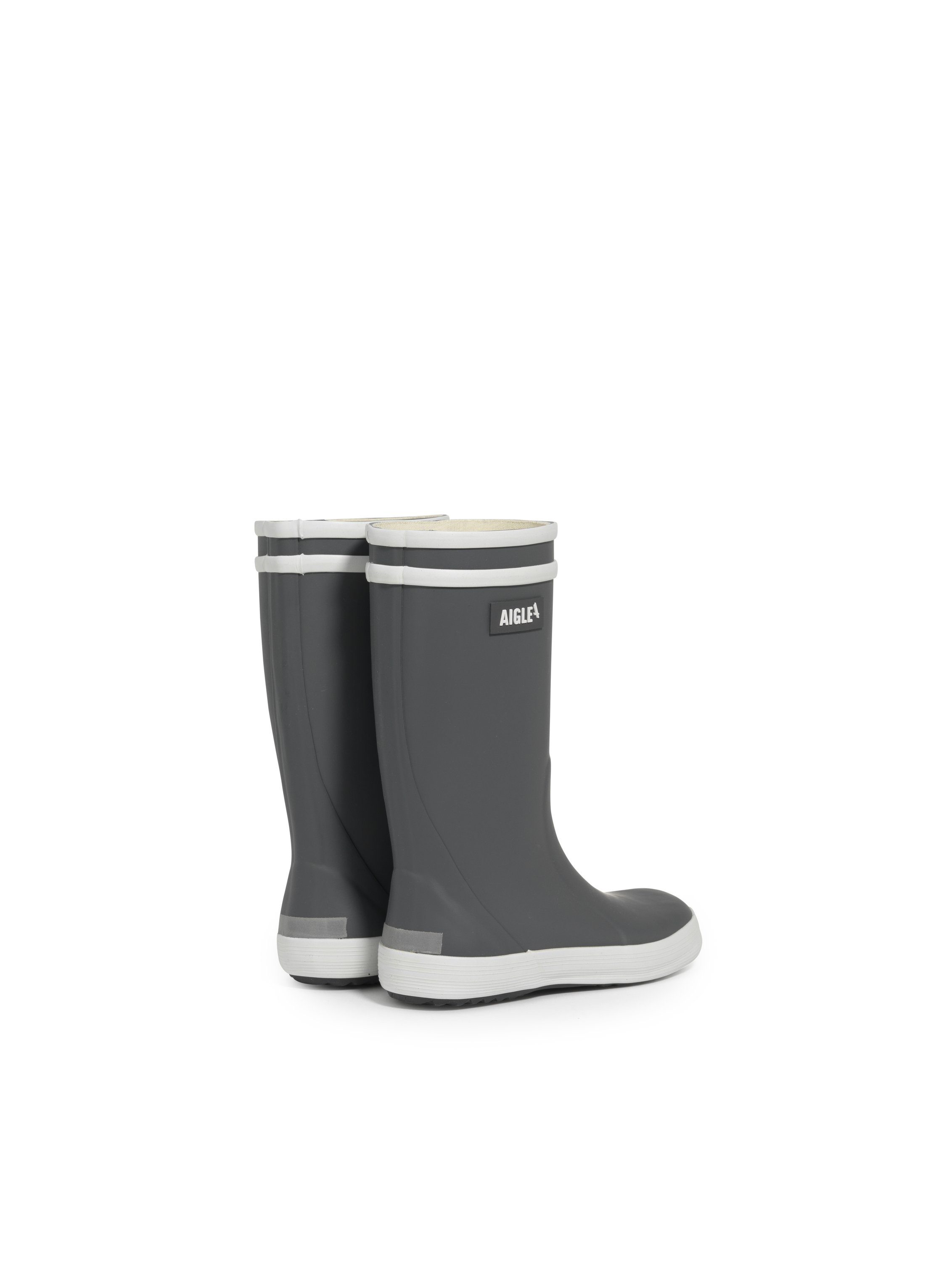 Aigle Regenstiefel Lolly-Pop 2 grau/weiß Gummistiefel – Bild 4 von 5
