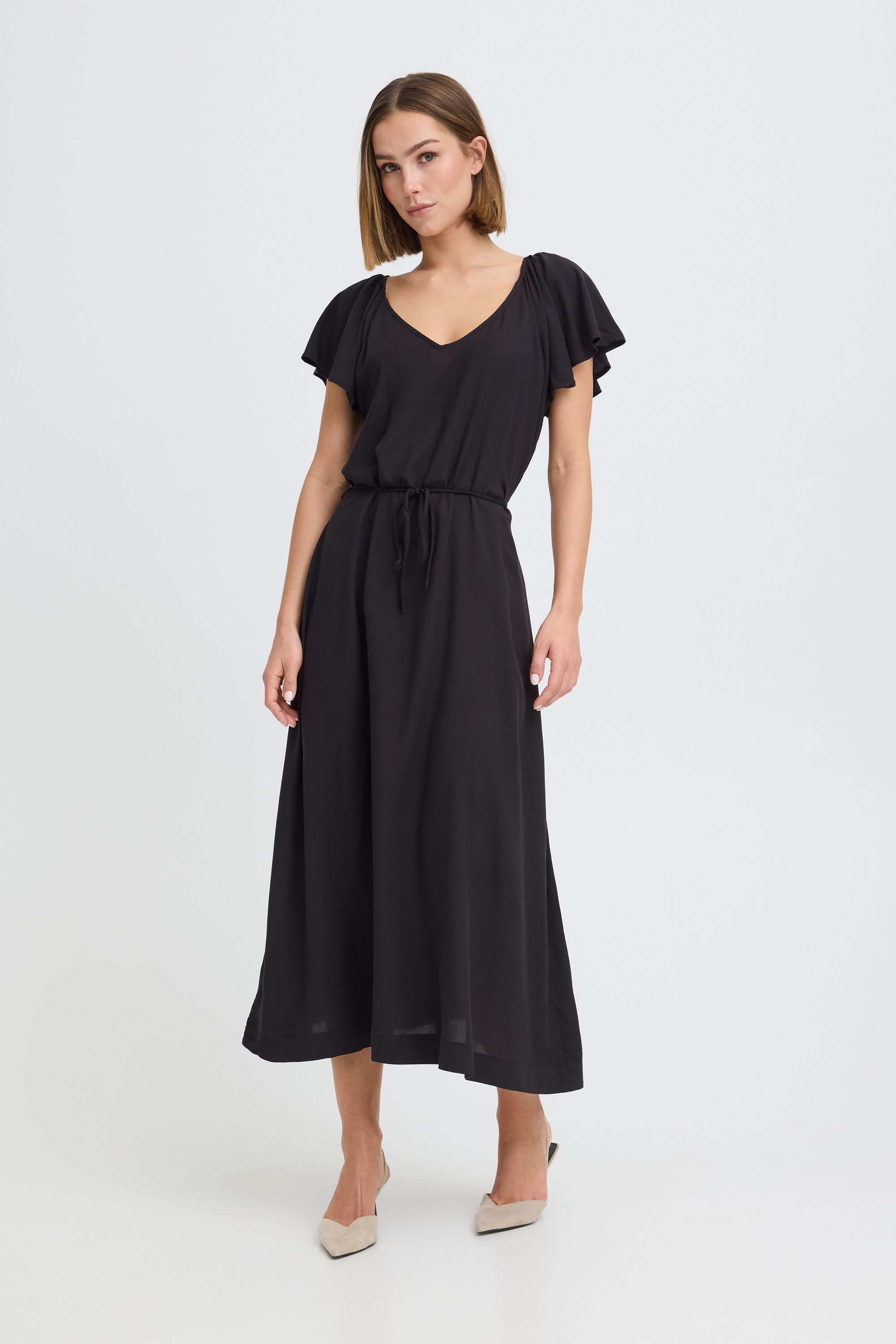 OXMO Midikleid OXNIlla Fließendes Midi-Kleid