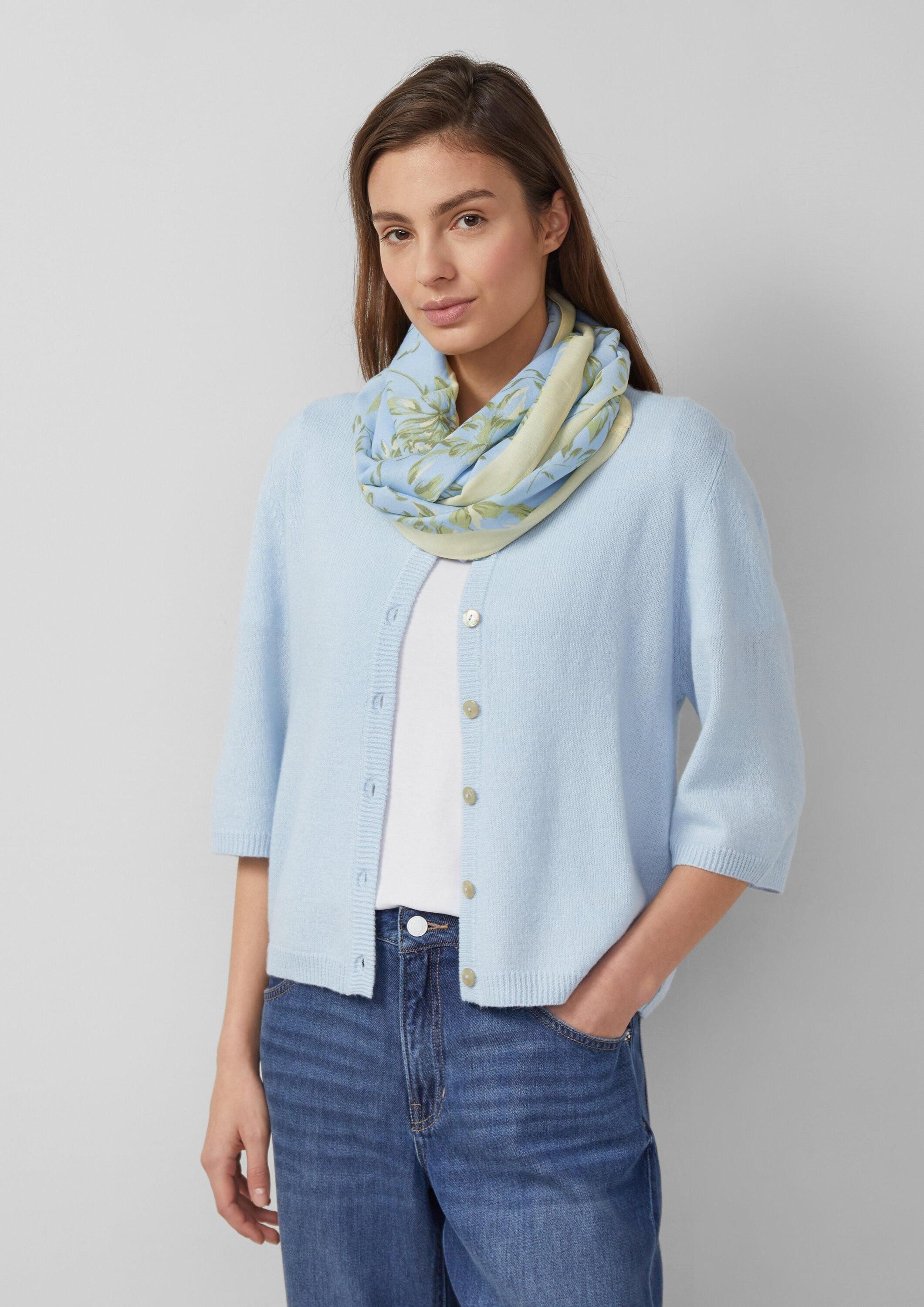 s.Oliver Loop Snood, Loop-Schal aus Viskose mit floralem Muster günstig online kaufen