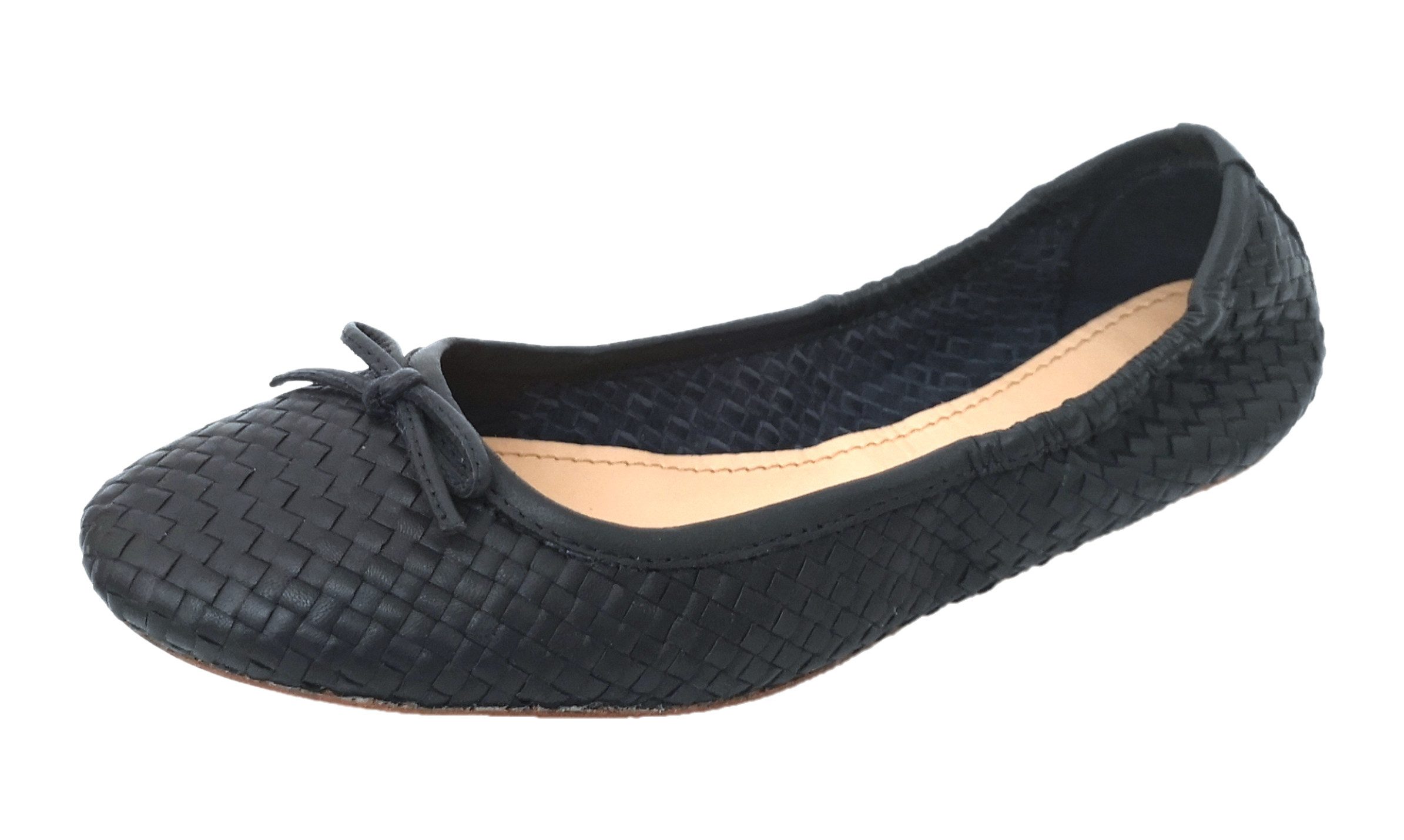 Allan K Allan K CAPRI Flecht-Leder-Schuhe Geschlossene Ballerinas Schlappen