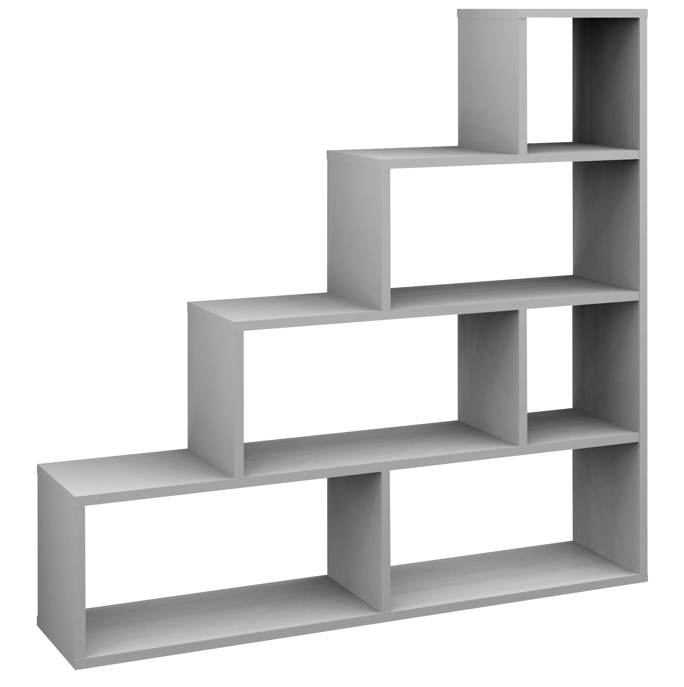 freiraum Stufenregal Partition, 6 Fächer, in kreidegrau matt - 160x162x40 (BxHxT)