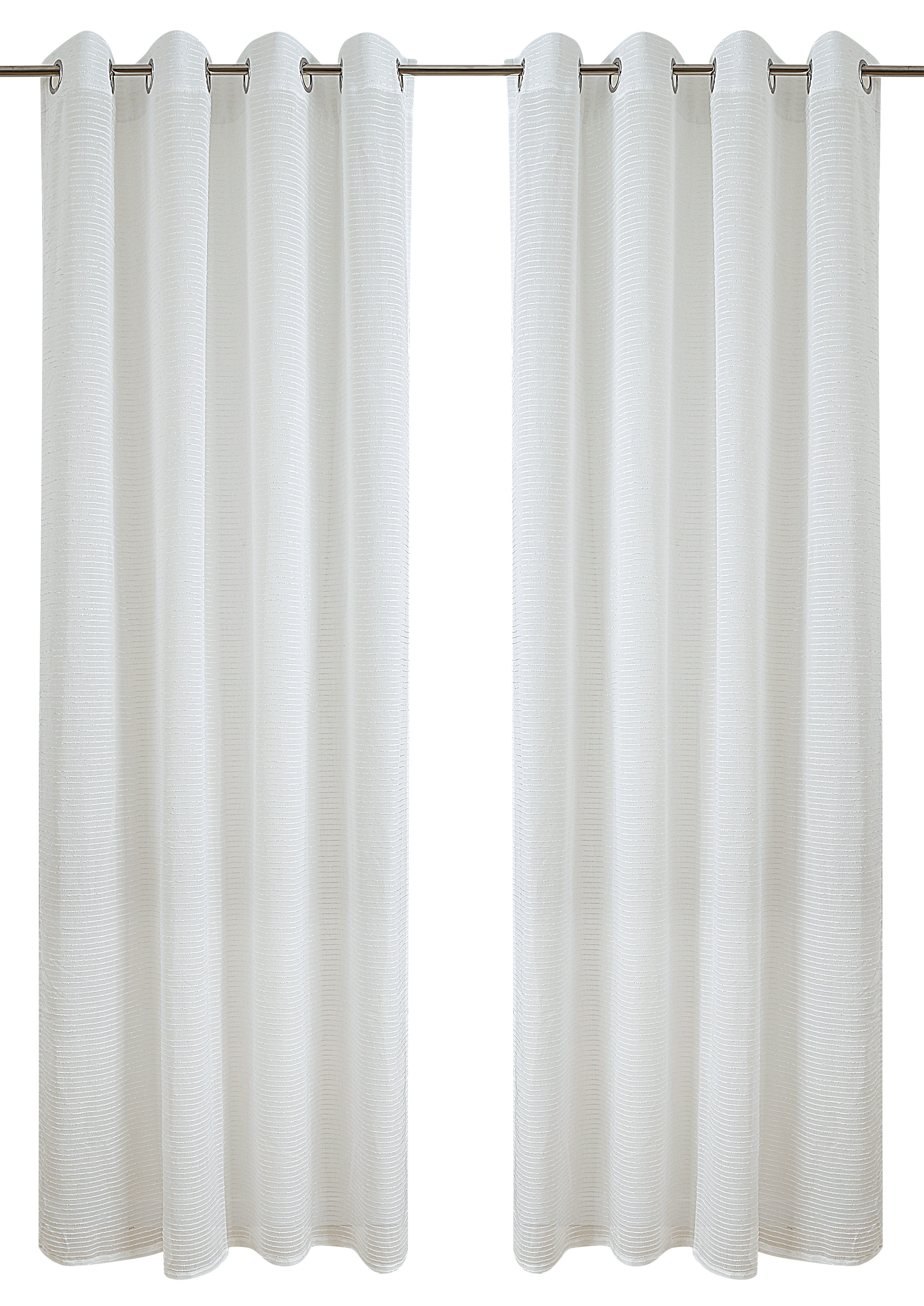 Home affaire Gardine Authal (1 St), Ösen, transparent, Jacquardgardine mit günstig online kaufen