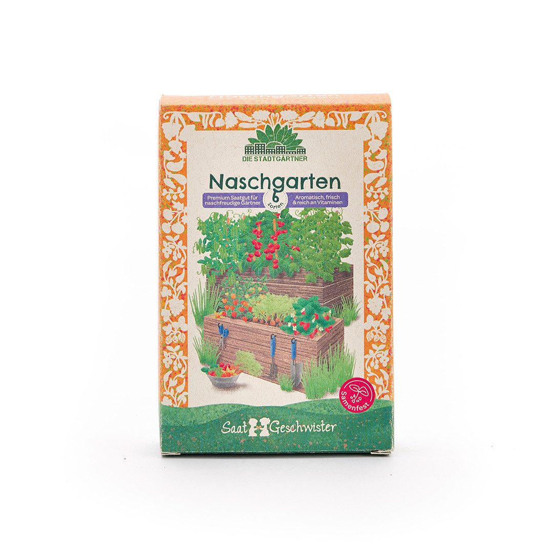 Gemüsesamen Saatgut-Set Naschgarten mit 6 BIO-Sorten, Tolles Garten-Geschenk