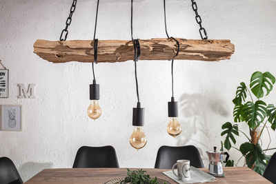 riess-ambiente Hängeleuchte BARRACUDA 70cm natur / schwarz, ohne Leuchtmittel, Wohnzimmer · Massivholz · Esszimmer · Industrial