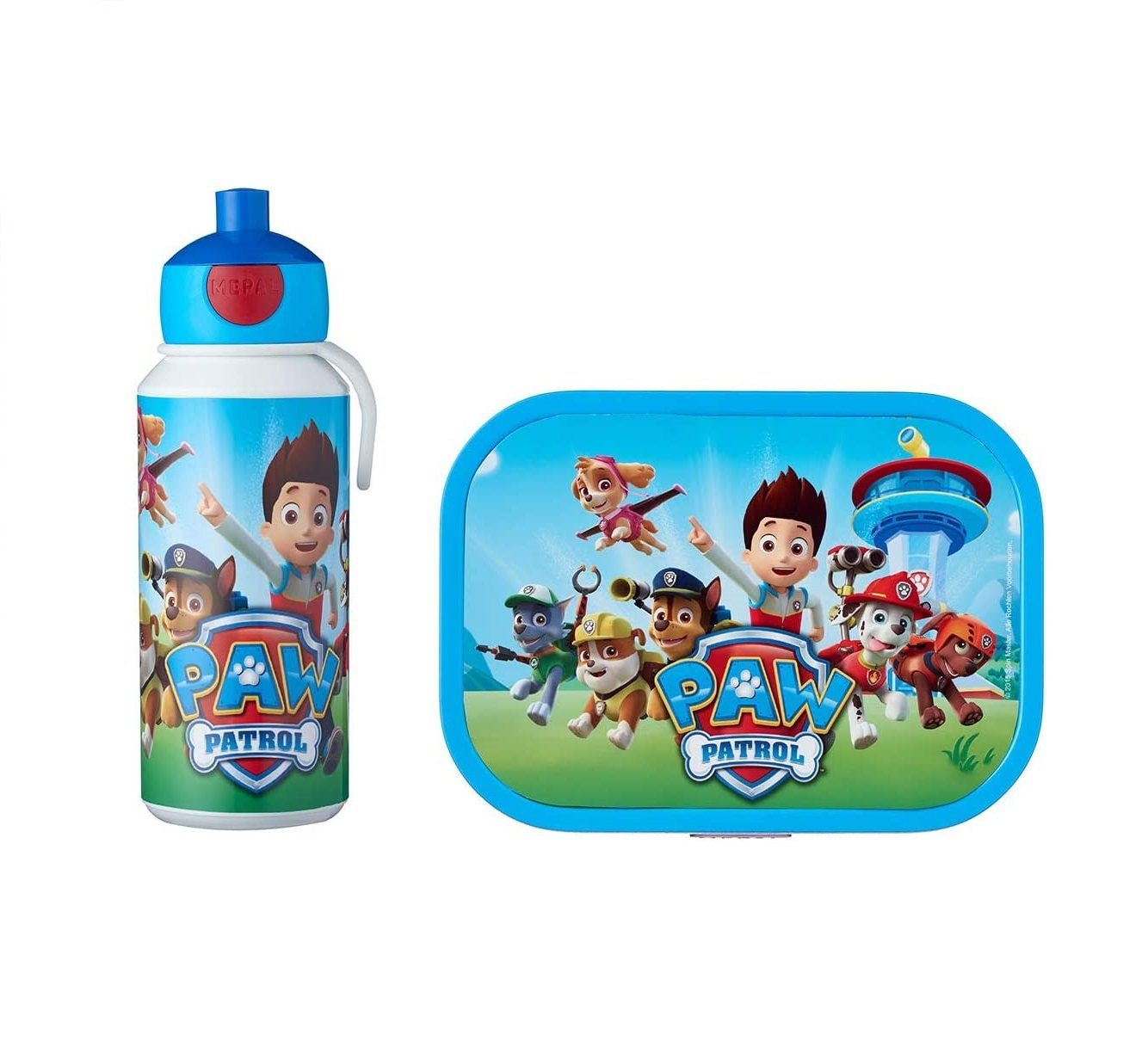 Mepal Lunchbox Pausenset mit Trinkflasche & Brotdose mit Bento-Einsatz für Schule, Acrylnitril-Butadien-Styrol (ABS), spülmaschinenfest, ideal für Freizeit