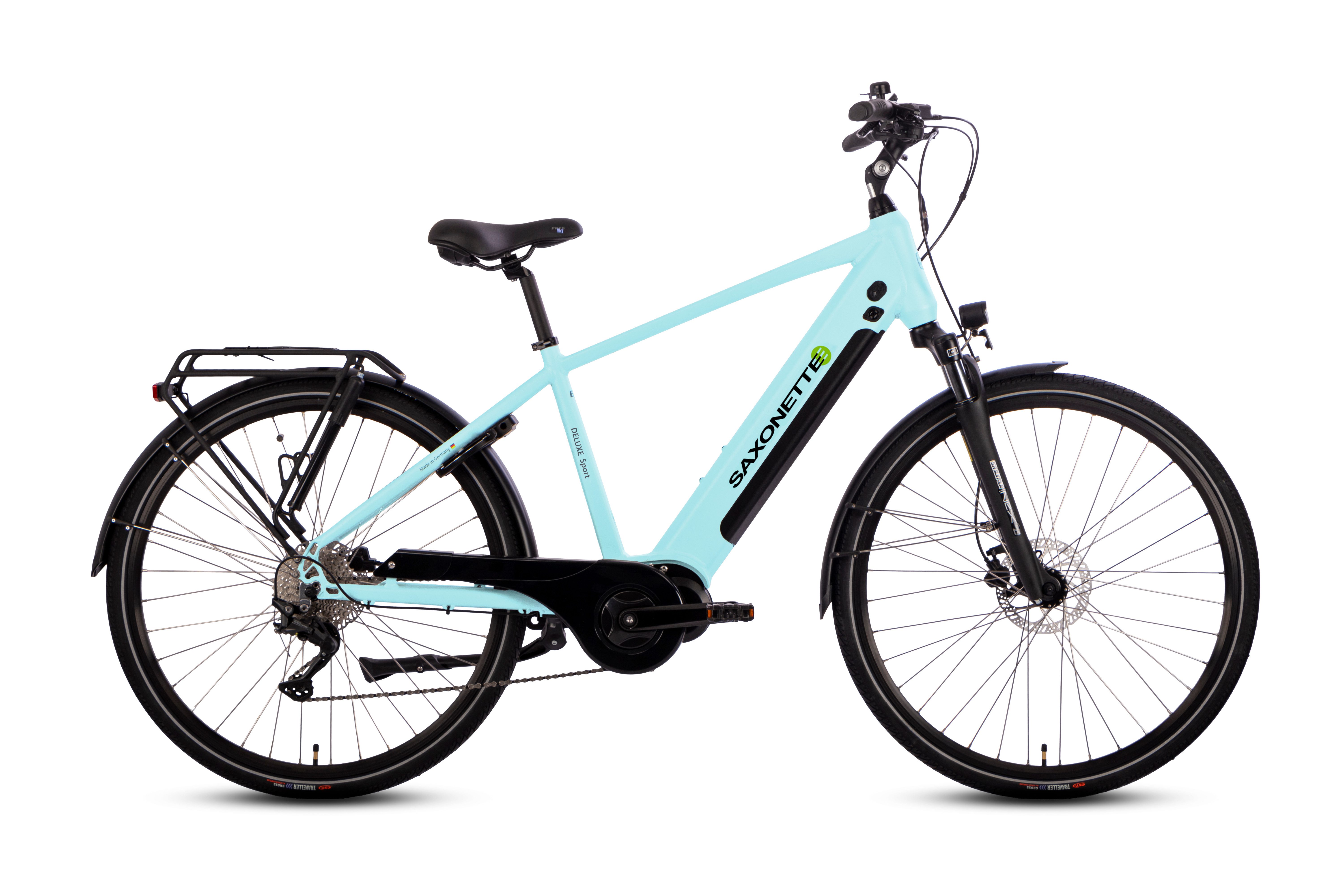 SAXONETTE E-Bike Cityrad ADVANCED SPORT, 3 Gang Shimano Alivio Schaltwerk, Kettenschaltung, Heckmotor, 374 Wh, (mit integr. Akku), Elektrofahrrad für Alltag und Einkauf