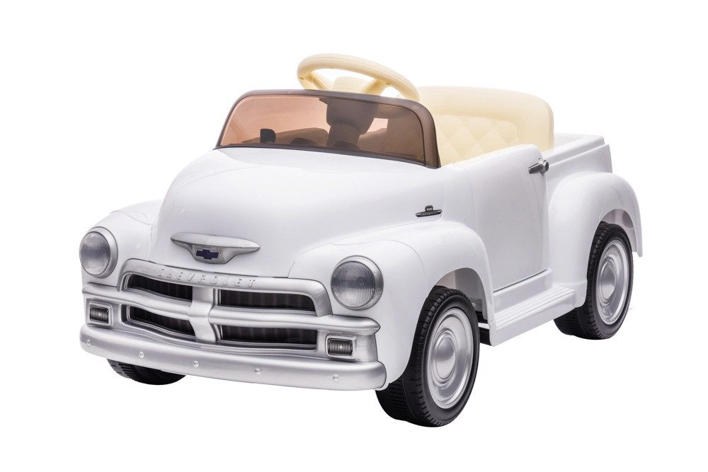 Elektro-Kinderauto Chevrolet 3100 Classic,12 volt, weiss 2 Motoren+LED