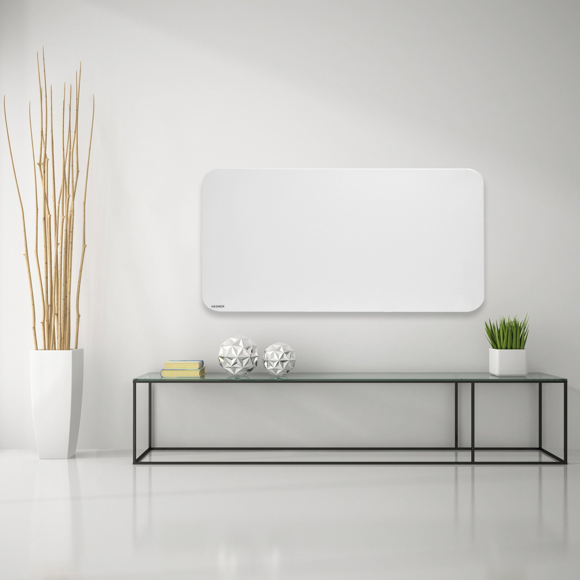 Vasner Infrarotheizung Metall rund, 1100 W, Citara M Plus, Infrarot Heizkörper rund, IP44 Bad geeignet