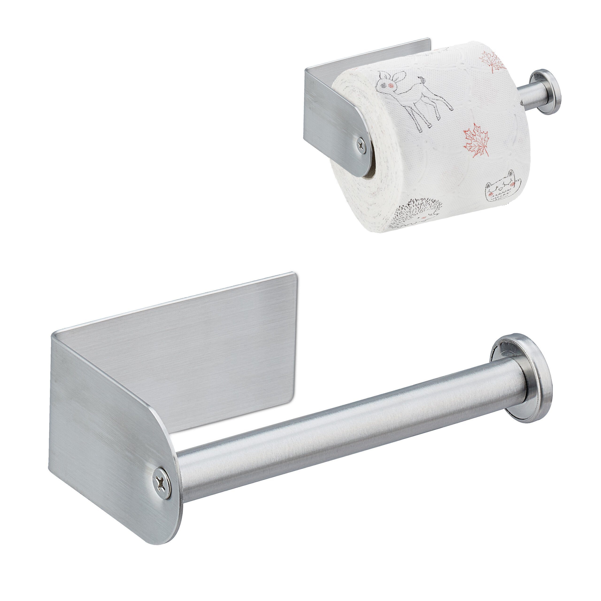 relaxdays Toilettenpapierhalter ohne Bohre günstig online kaufen