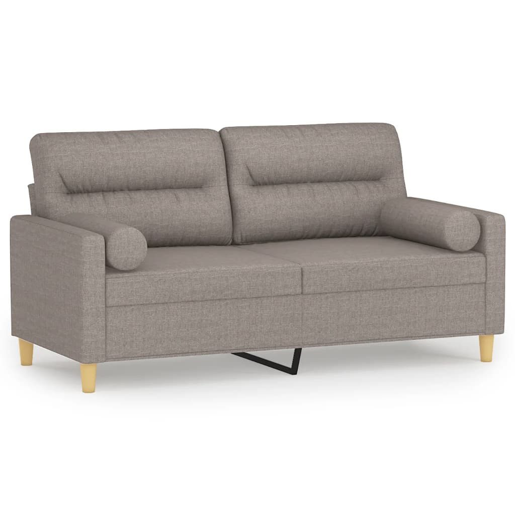 vidaXL Sofa 2-Sitzer-Sofa mit Zierkissen Taupe günstig online kaufen