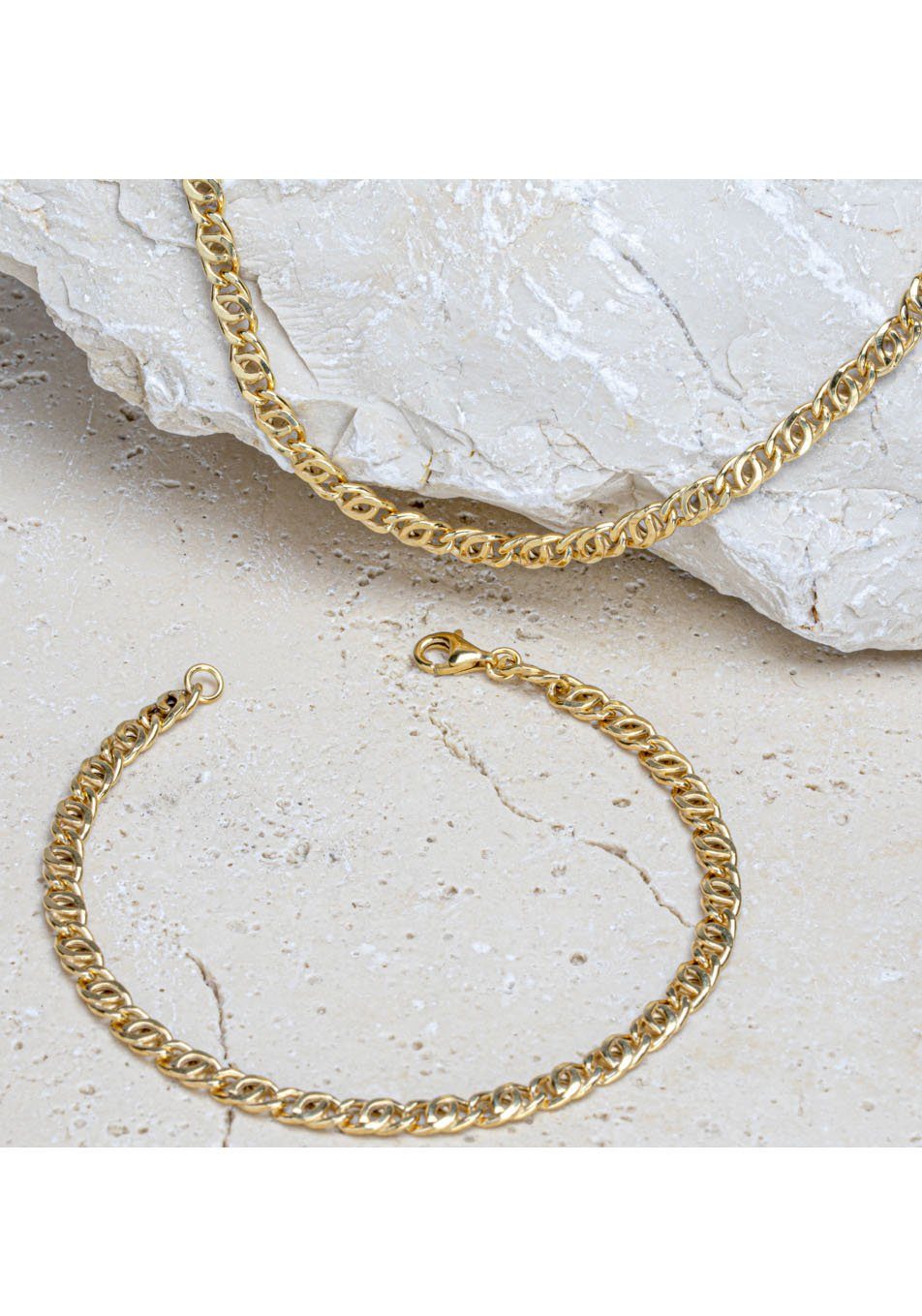 Firetti Goldarmband Schmuck Geschenk Gold 333 Tigeraugen-Armkette, Made in Germany