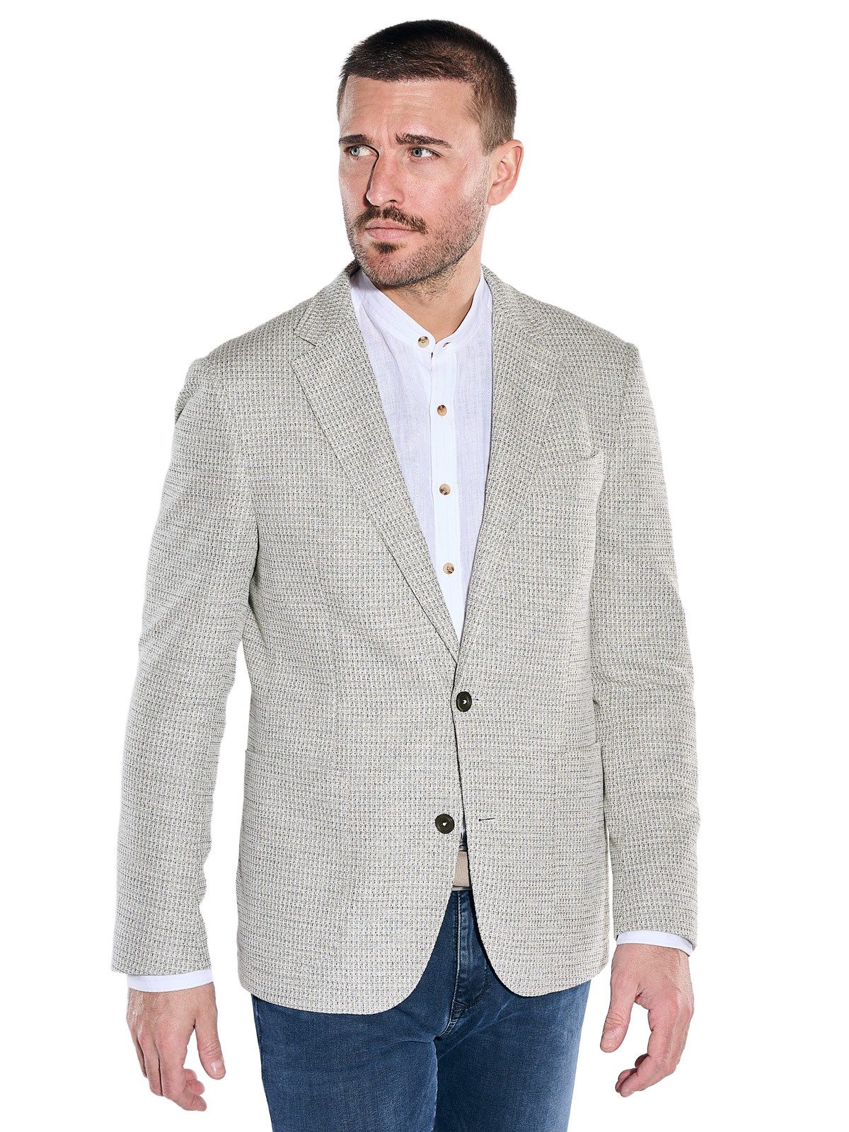 emilio adani Sakko Herren Freizeit-Sakko slim fit, Braunbeige