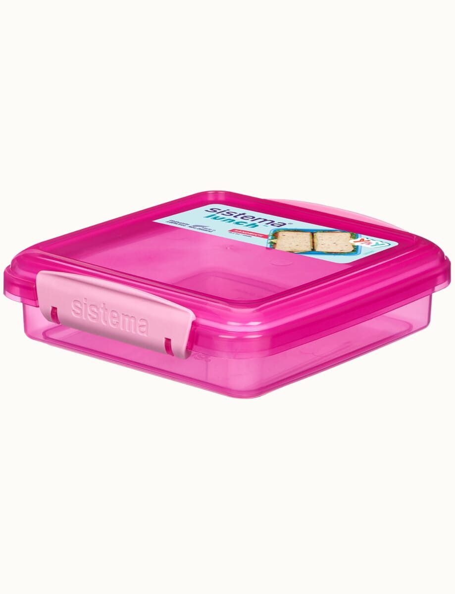 sistema Lunchbox Sistema 450ml Sandwich Box - Pink