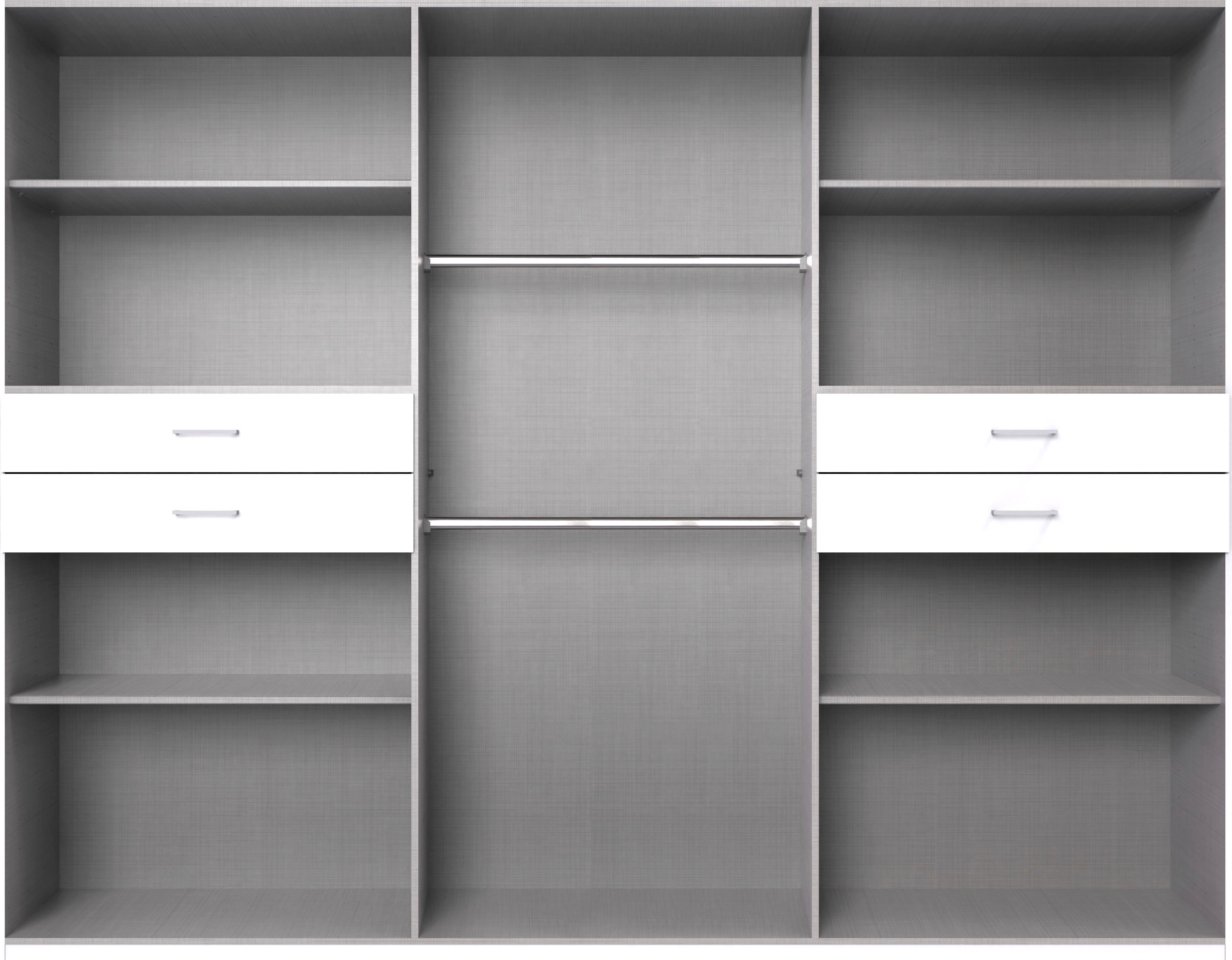 Wimex Kleiderschrank Taiga Kleiderschrank mit Spiegel mit Schubladen auf bequemer Höhe, Garderobe Schlafzimmerschrank – Bild 3 von 5