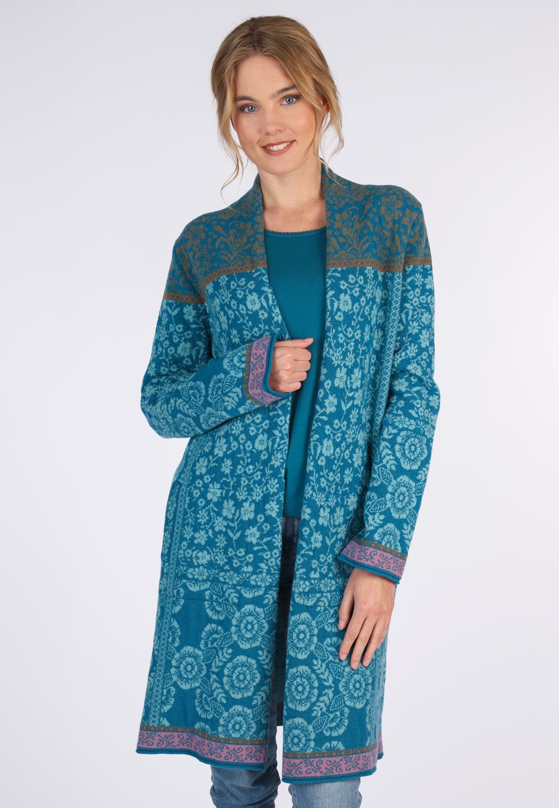 Strickmantel Birka flower