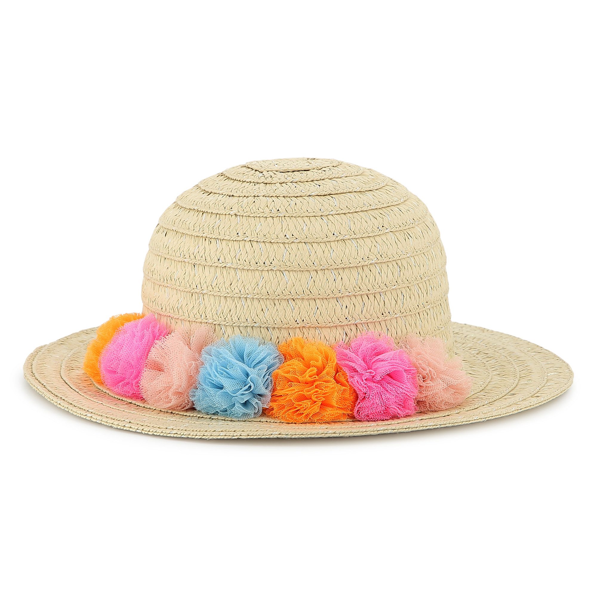 Billieblush Strohhut Billieblush glitzernder Sonnenhut mit bunten Pompoms