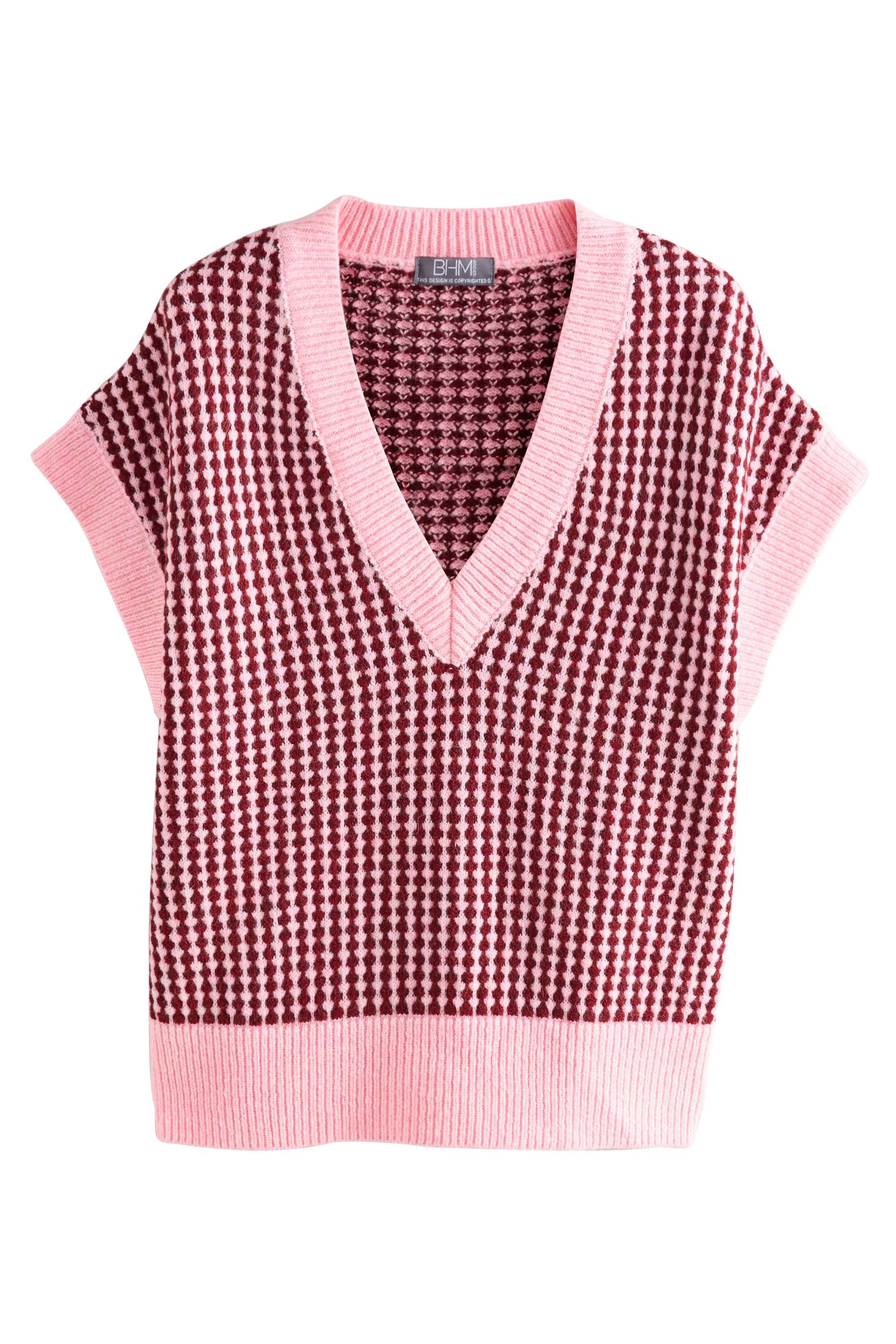 Pullunder Gestrickter Cover-up, tief angesetzte Schultern