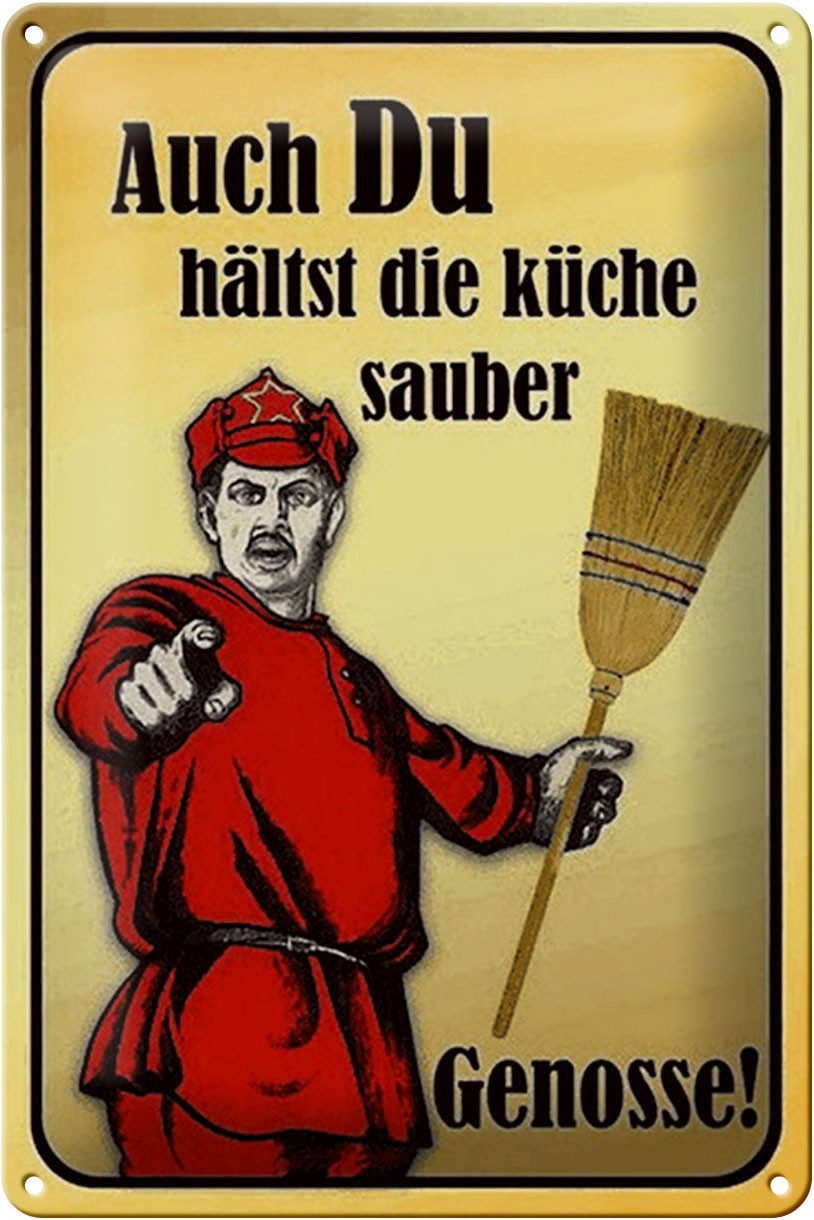 Hebold Metallschild Schild Blech 20x30cm Made in Germany Spruch Du
