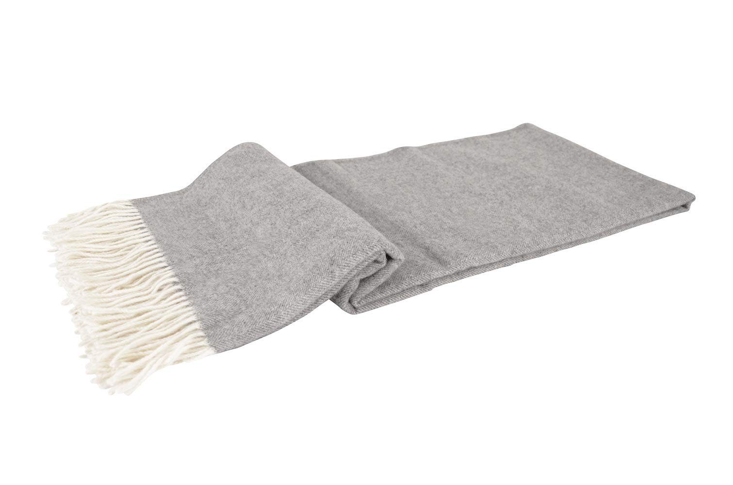 Wolldecke Premium Decke 140 x 200 cm als warme Tagesdecke und edles Plaid, Kai Wiechmann, aus 100 % Merinowolle und made in EU. € 149,99