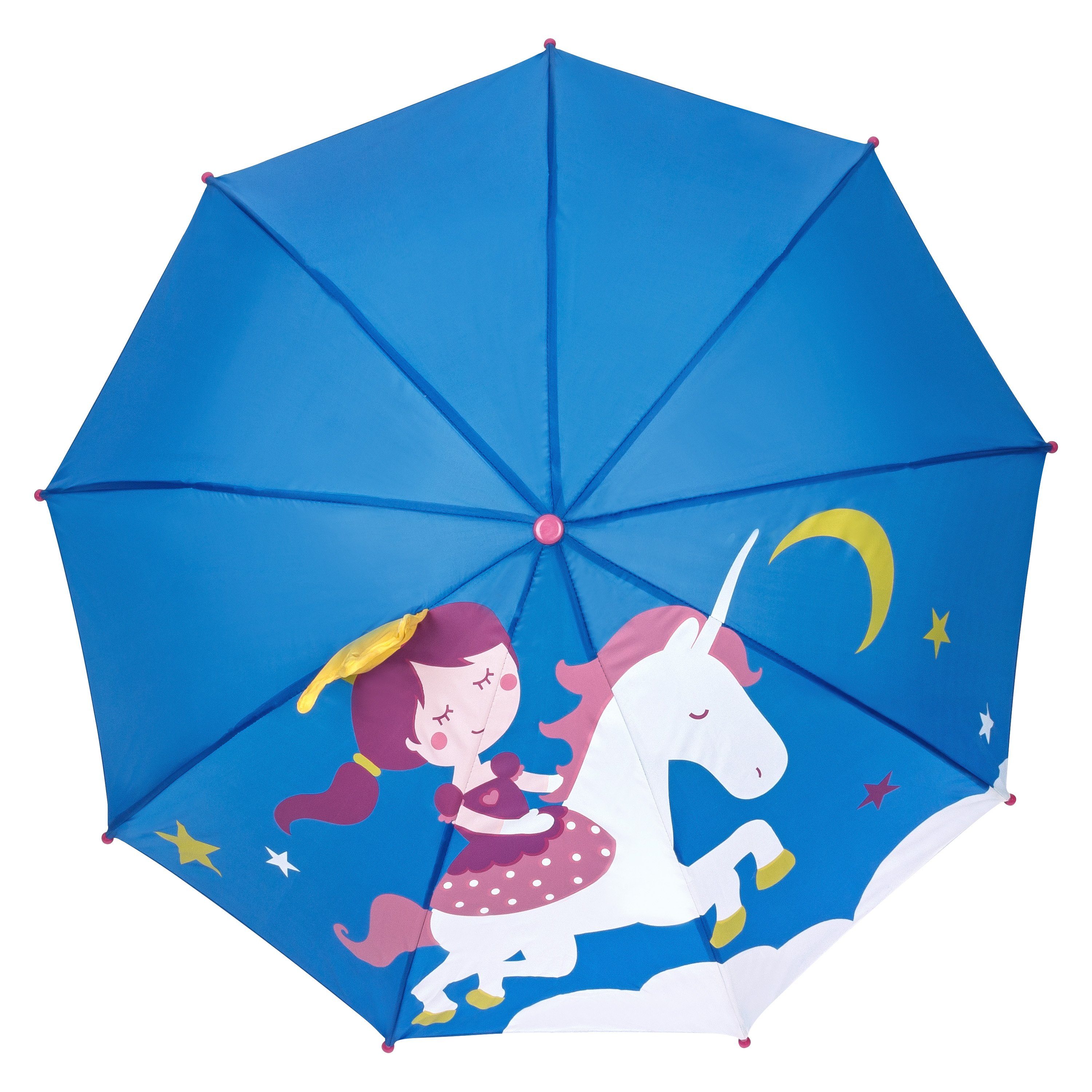 bis Lilienfeld Stockregenschirm Einhorn Kinderschirm ca. von mit Jahre, 8 Junge 3D Prinzessin Mädchen