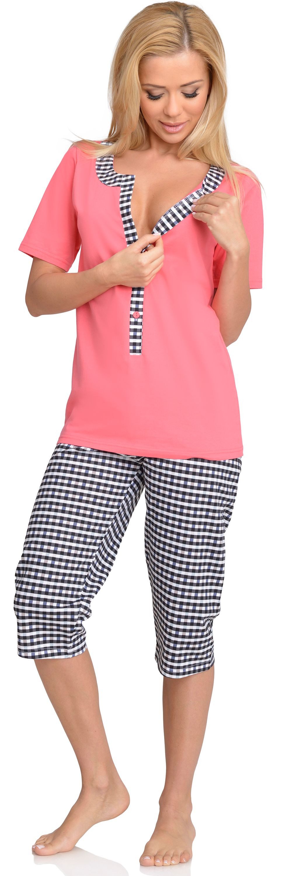 Be Mammy Umstandspyjama Damen Schlafanzug Stillpyjama H2L2N2