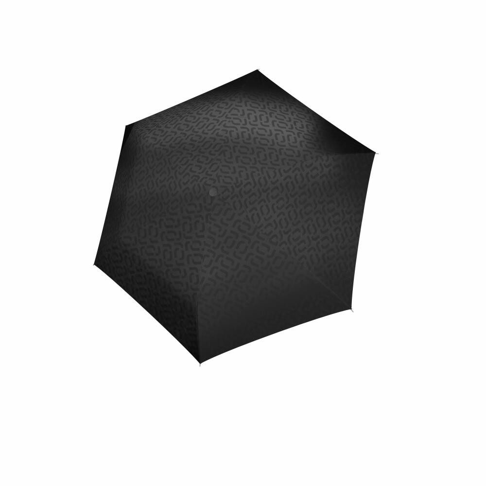 Taschenregenschirm umbrella pocket mini Signature Black Hotprint