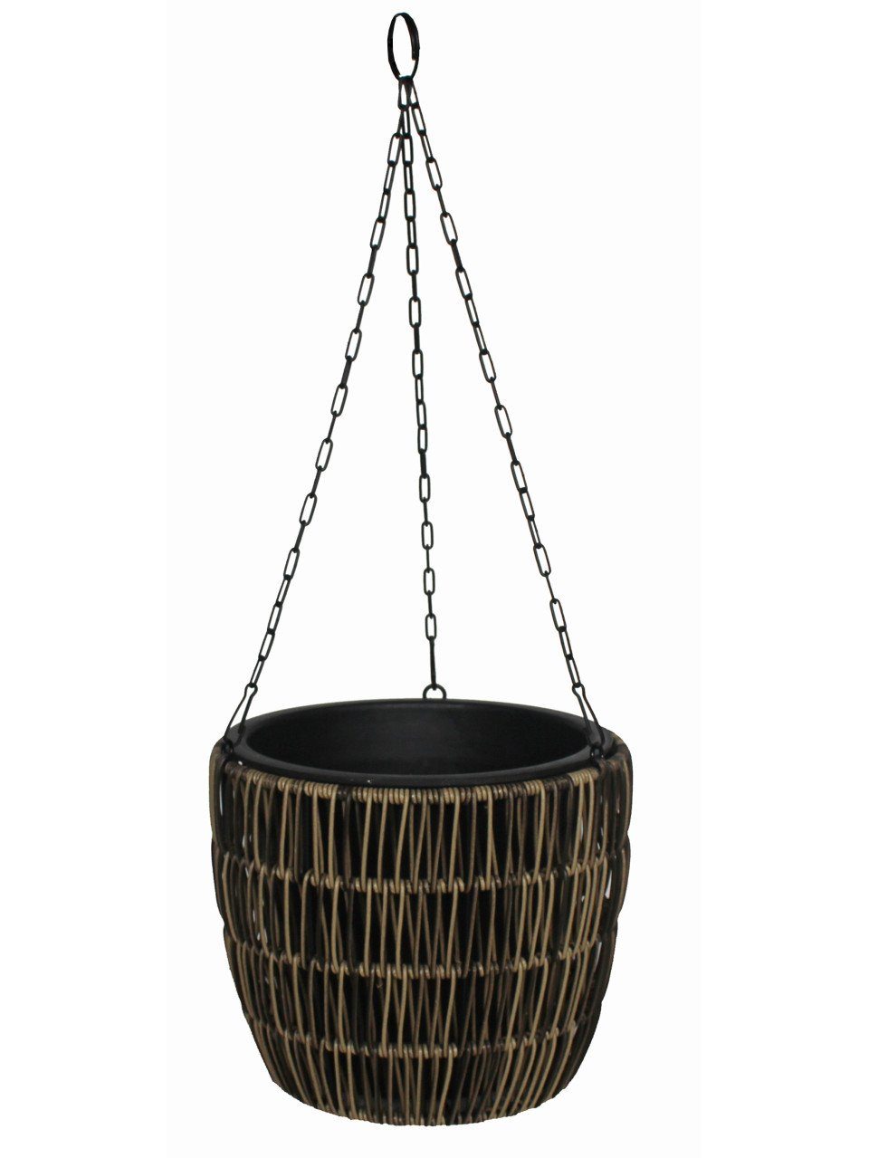 Blumenampel TrendLine Polyrattan Hängeampel Ø 25 x 22 cm mit