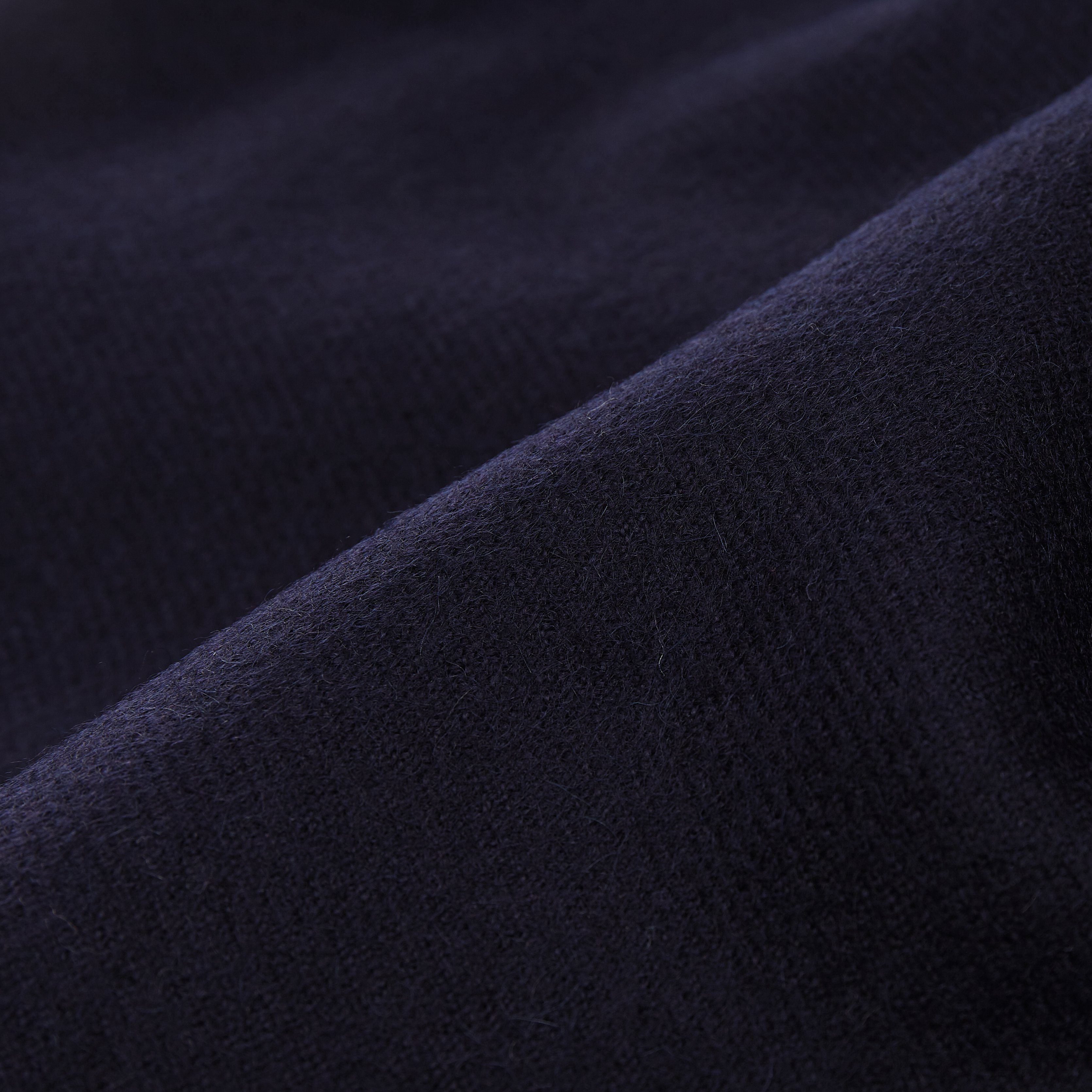 Wolldecke Mitternachtsblau Arica Warme Winter-Wolldecke Fransenkante Urbanara, 100% - mit Baby-Alpakawolle,