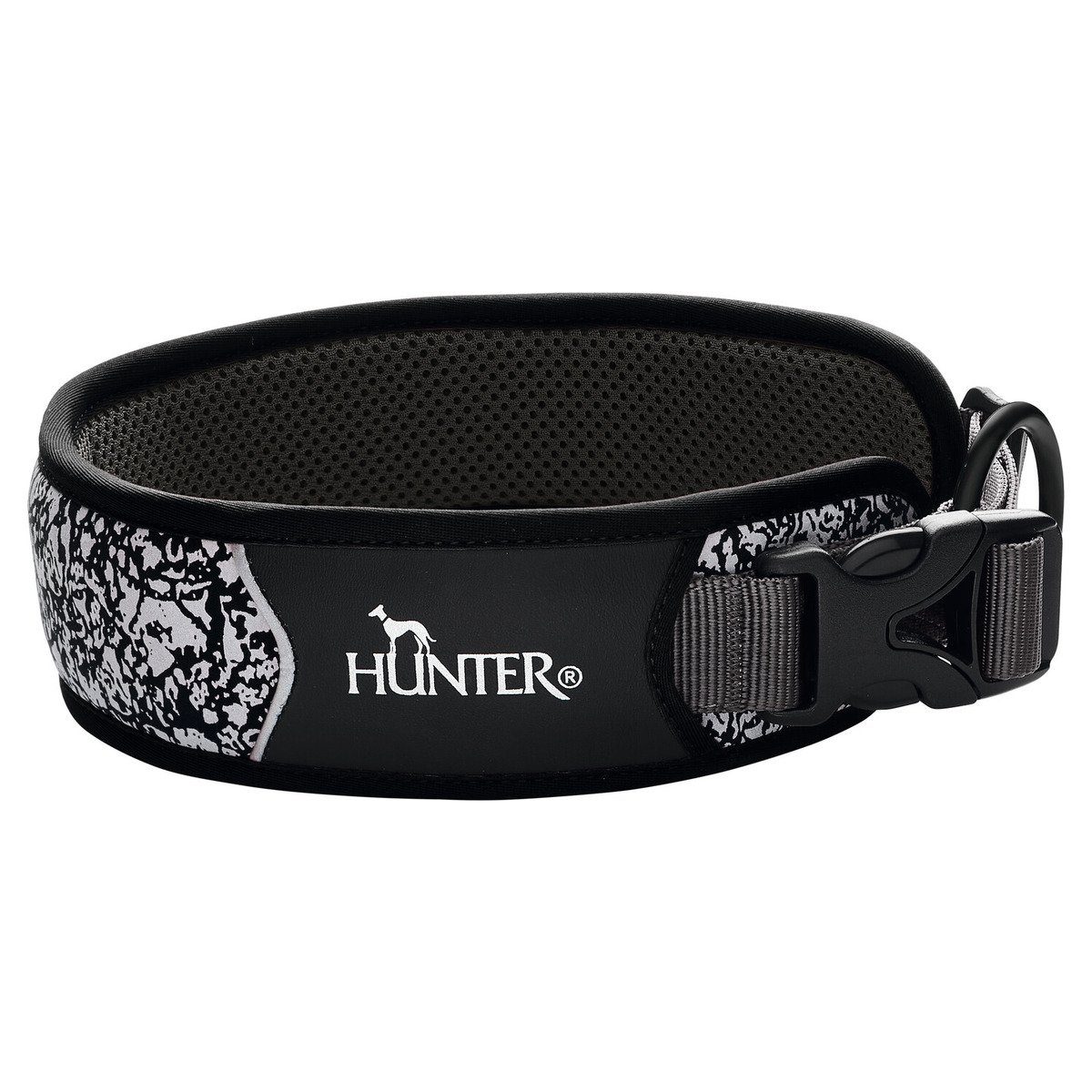 Hunter Tierbedarf Hunde-Halsband Halsband Divo Reflect schwarz/grau