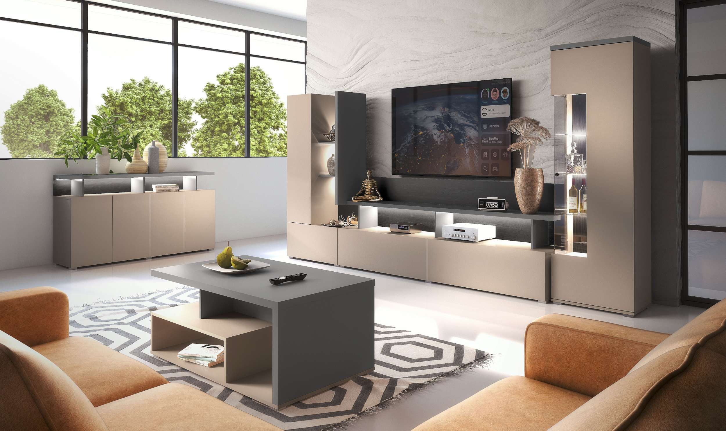 99rooms Wohnwand Rio, (Set (4-St), Wohnmöbel), günstig online kaufen