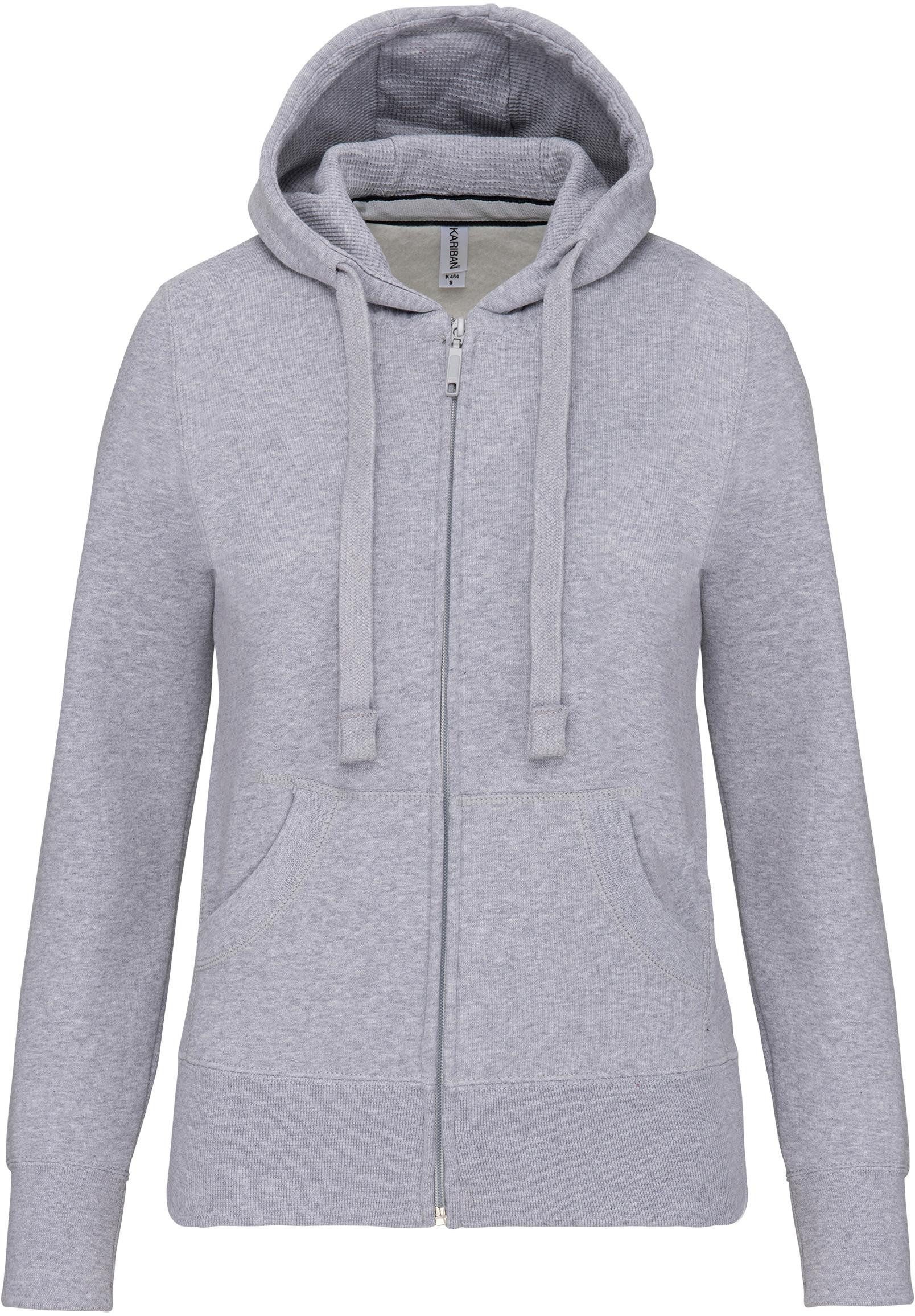 Kariban Kapuzensweatjacke DAMEN KAPUZENSHIRT mit Reißververschluss