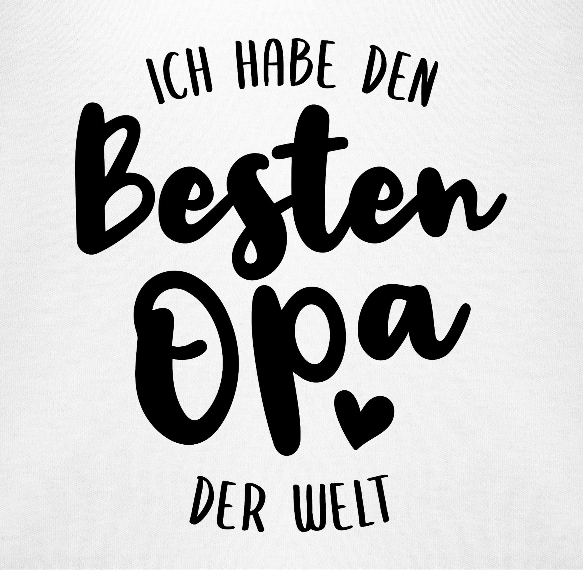 Shirtracer Shirtbody Ich habe den besten Opa der Welt schwarz Strampler Baby Mädchen & Junge