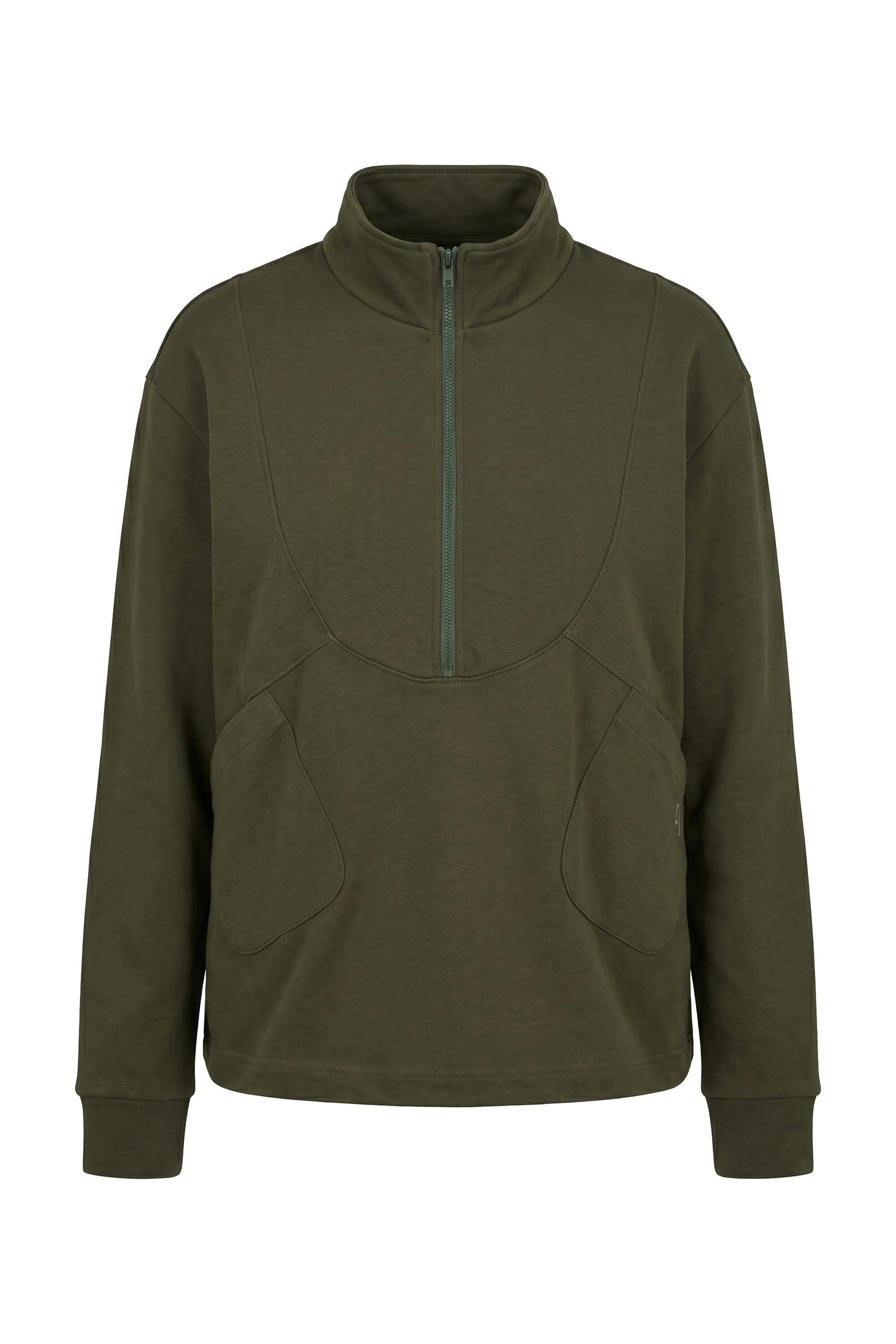 Ulla Popken Sweatshirt Sweatshirt Tunnelzug Stehkragen Langarm – Bild 2 von 4