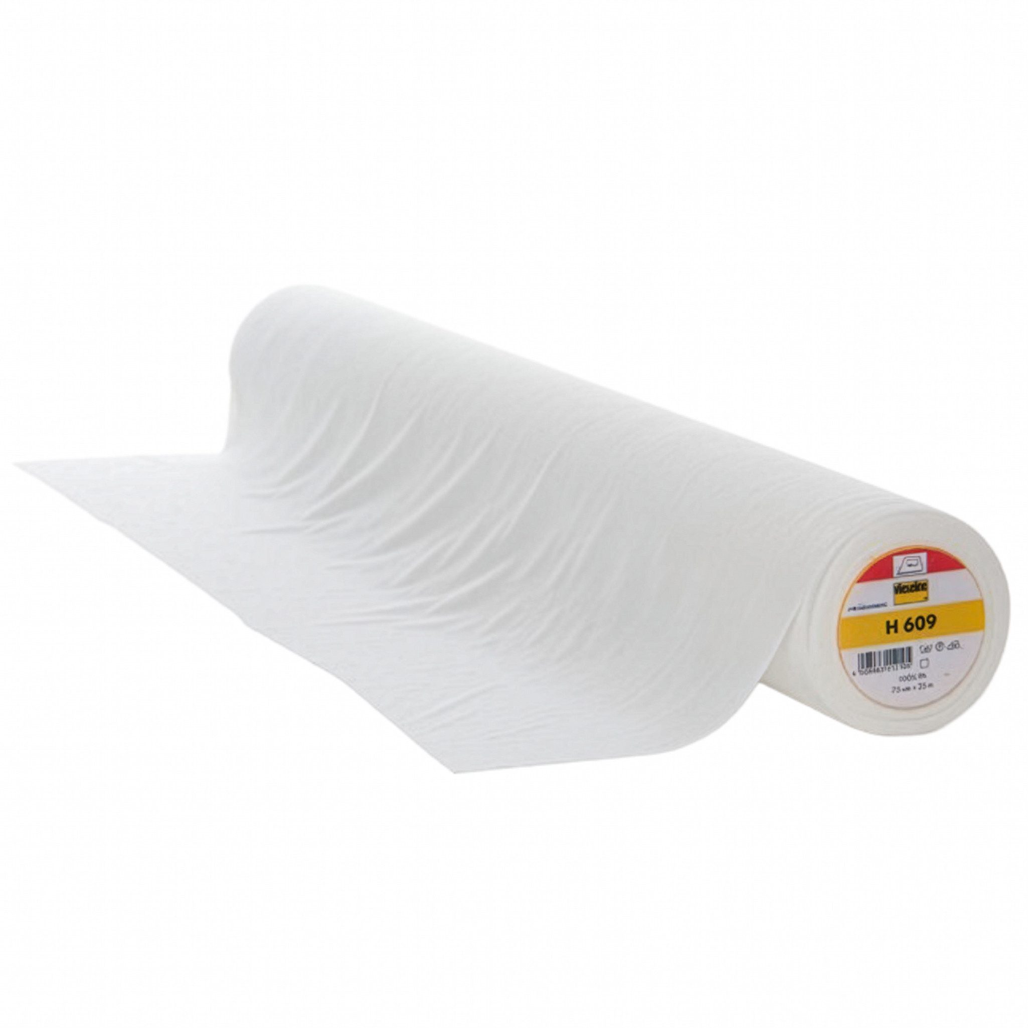 Vlieseline Stoff Vlieseline Bügeleinlage H609 für Jersey 1/2 Meterware, 75cm Breit, weiß